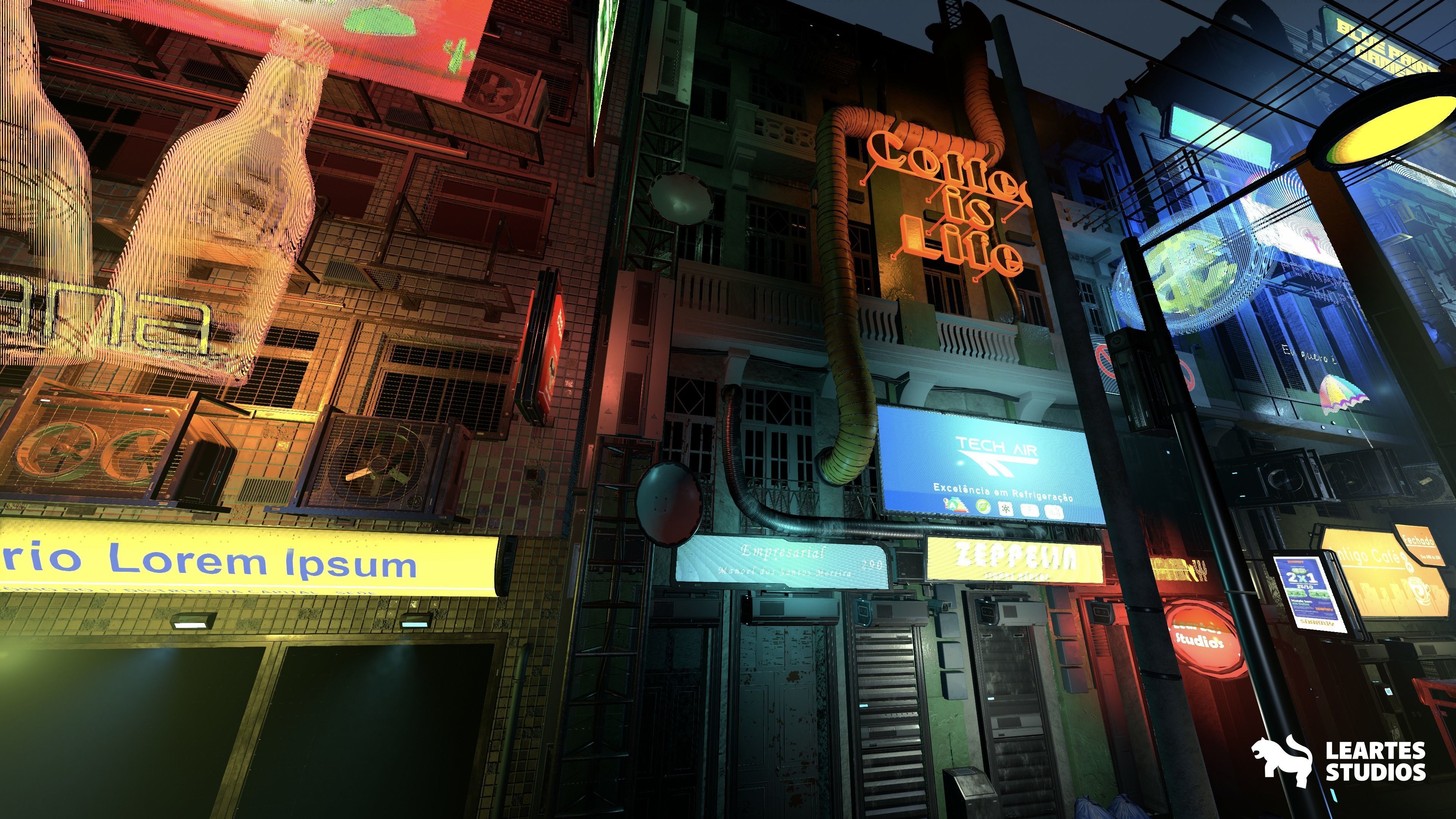 Cyberpunk City-Recife Environment Low-poly 3D model_11