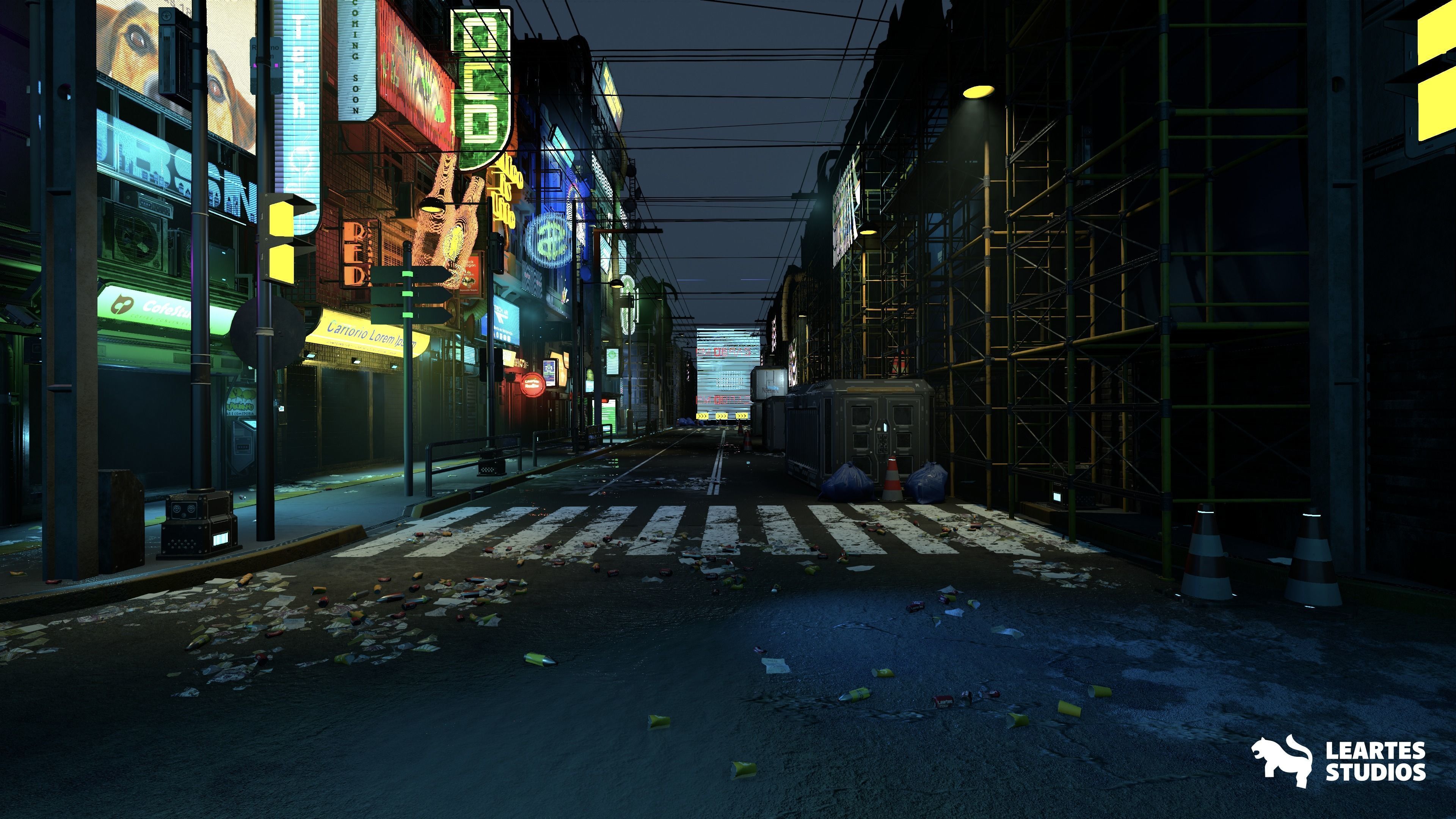 Cyberpunk City-Recife Environment Low-poly 3D model_8