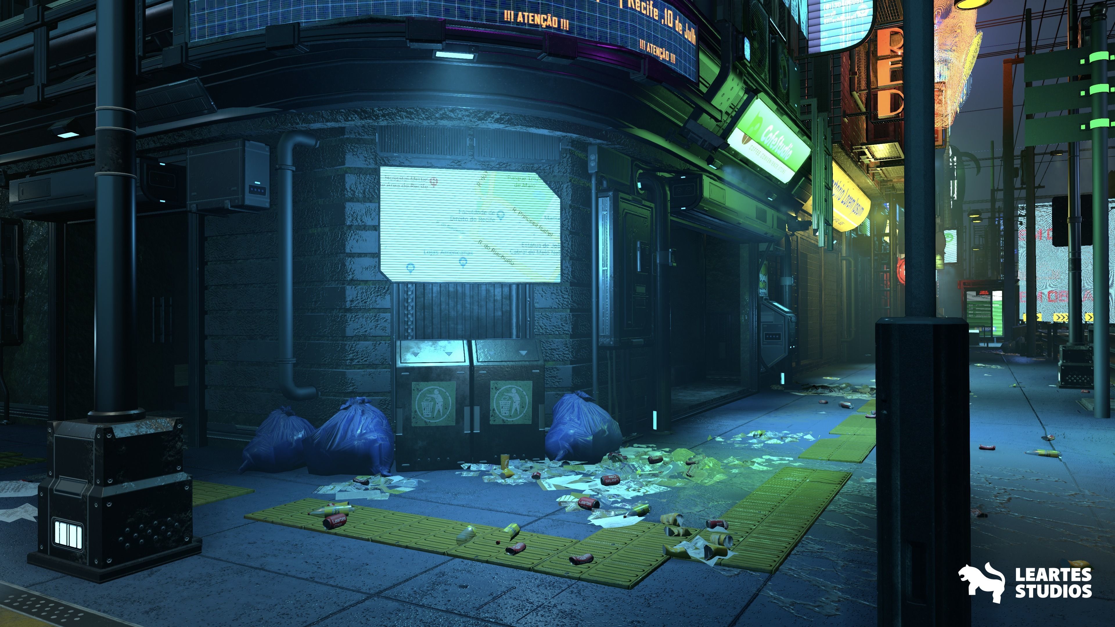 Cyberpunk City-Recife Environment Low-poly 3D model_14