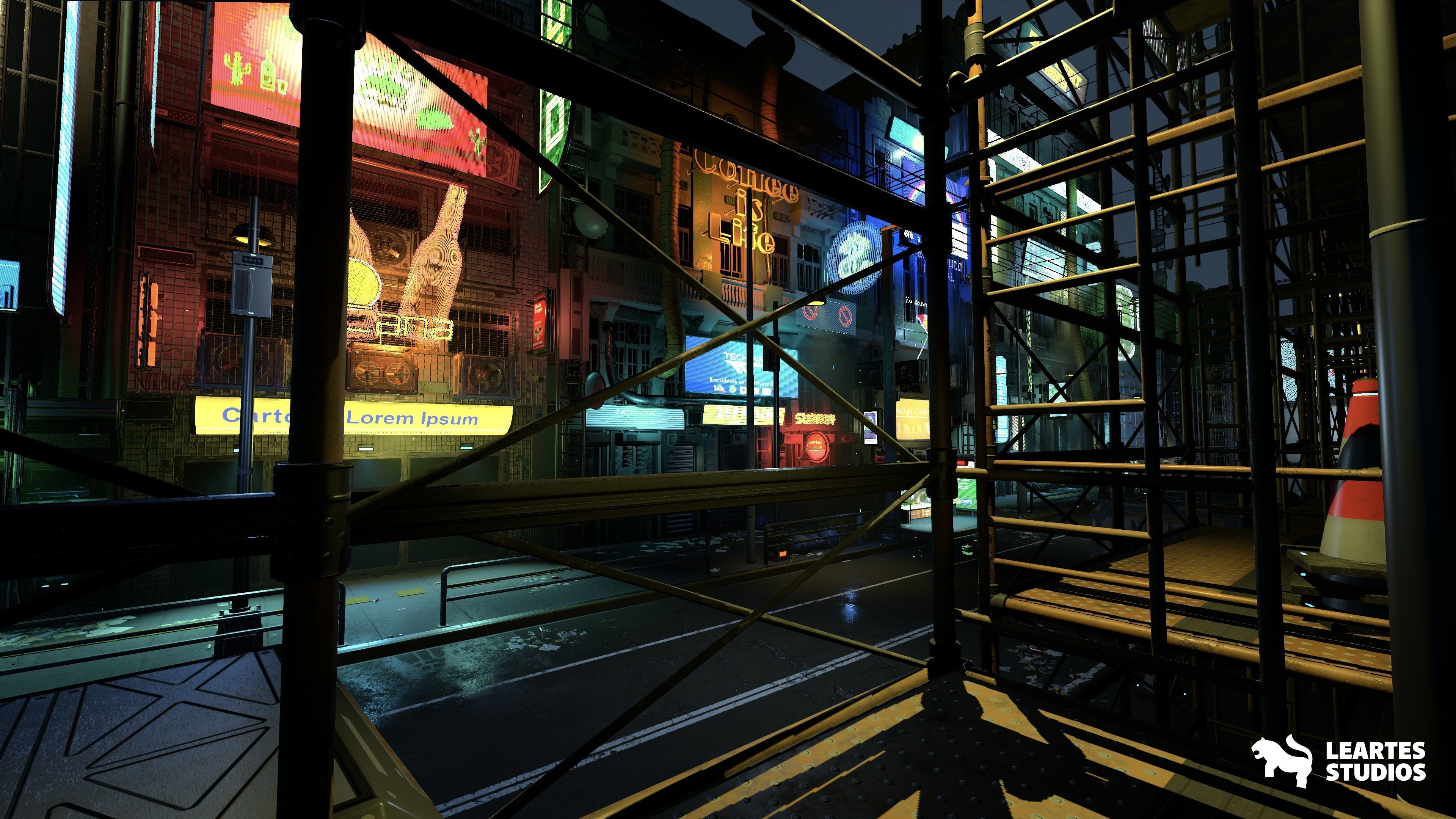 Cyberpunk City-Recife Environment Low-poly 3D model_6