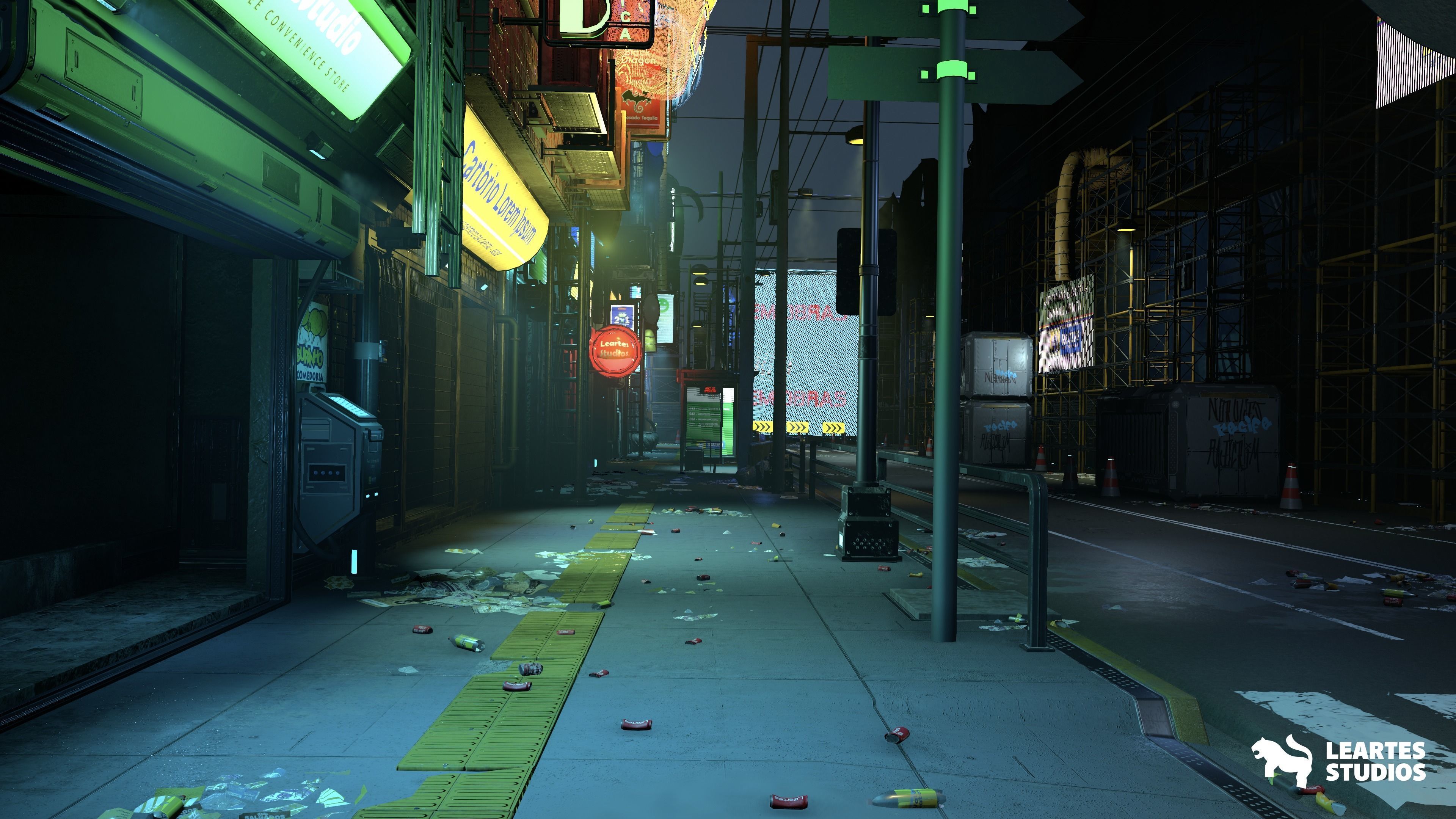 Cyberpunk City-Recife Environment Low-poly 3D model_5