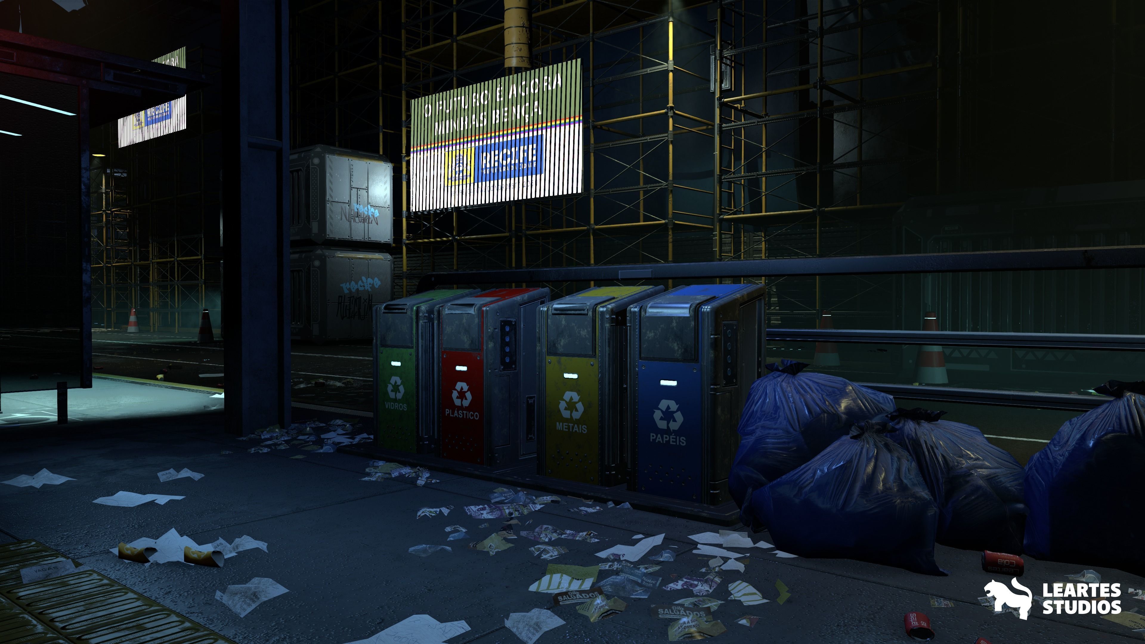 Cyberpunk City-Recife Environment Low-poly 3D model_7