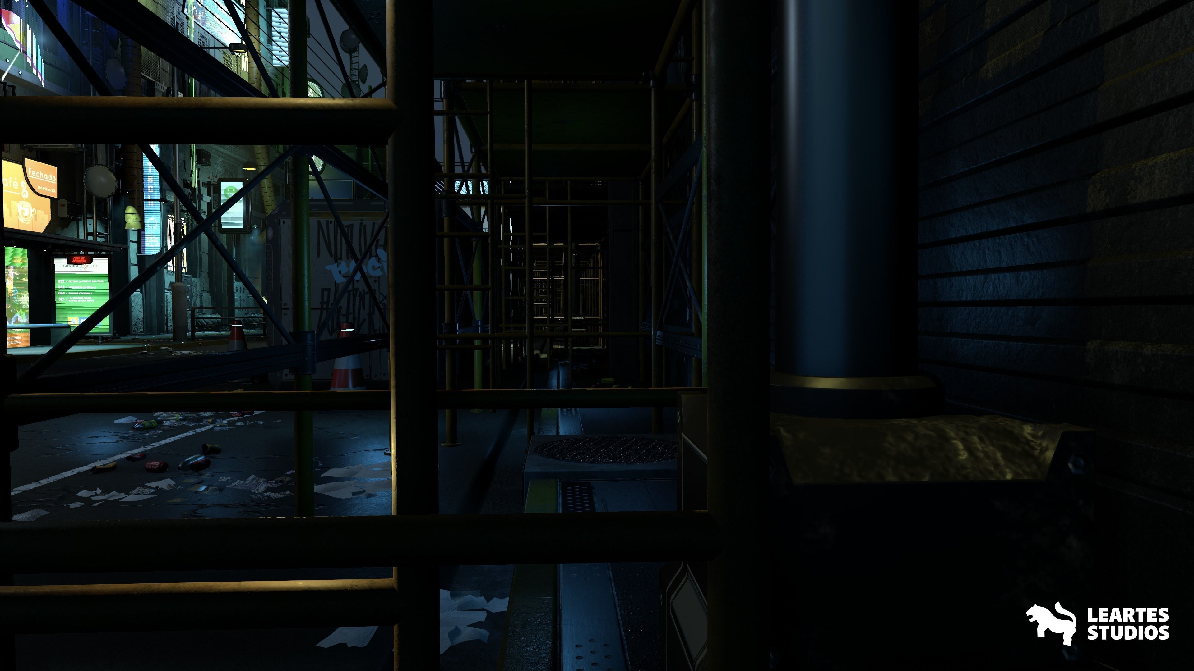 Cyberpunk City-Recife Environment Low-poly 3D model_3