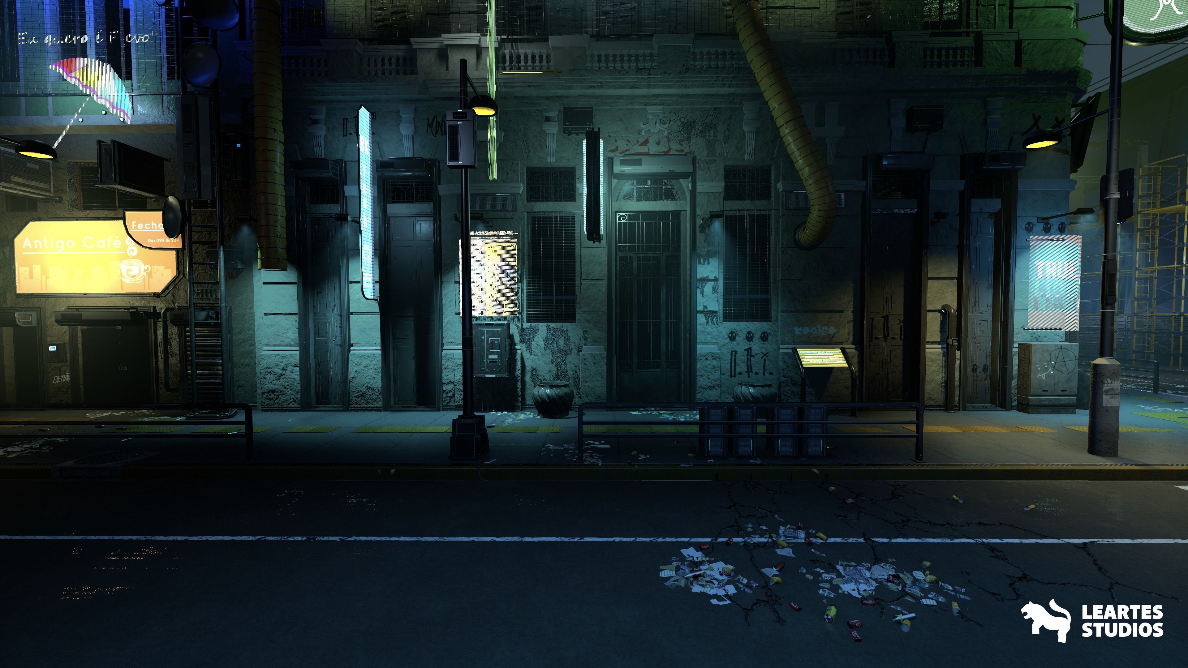 Cyberpunk City-Recife Environment Low-poly 3D model_15