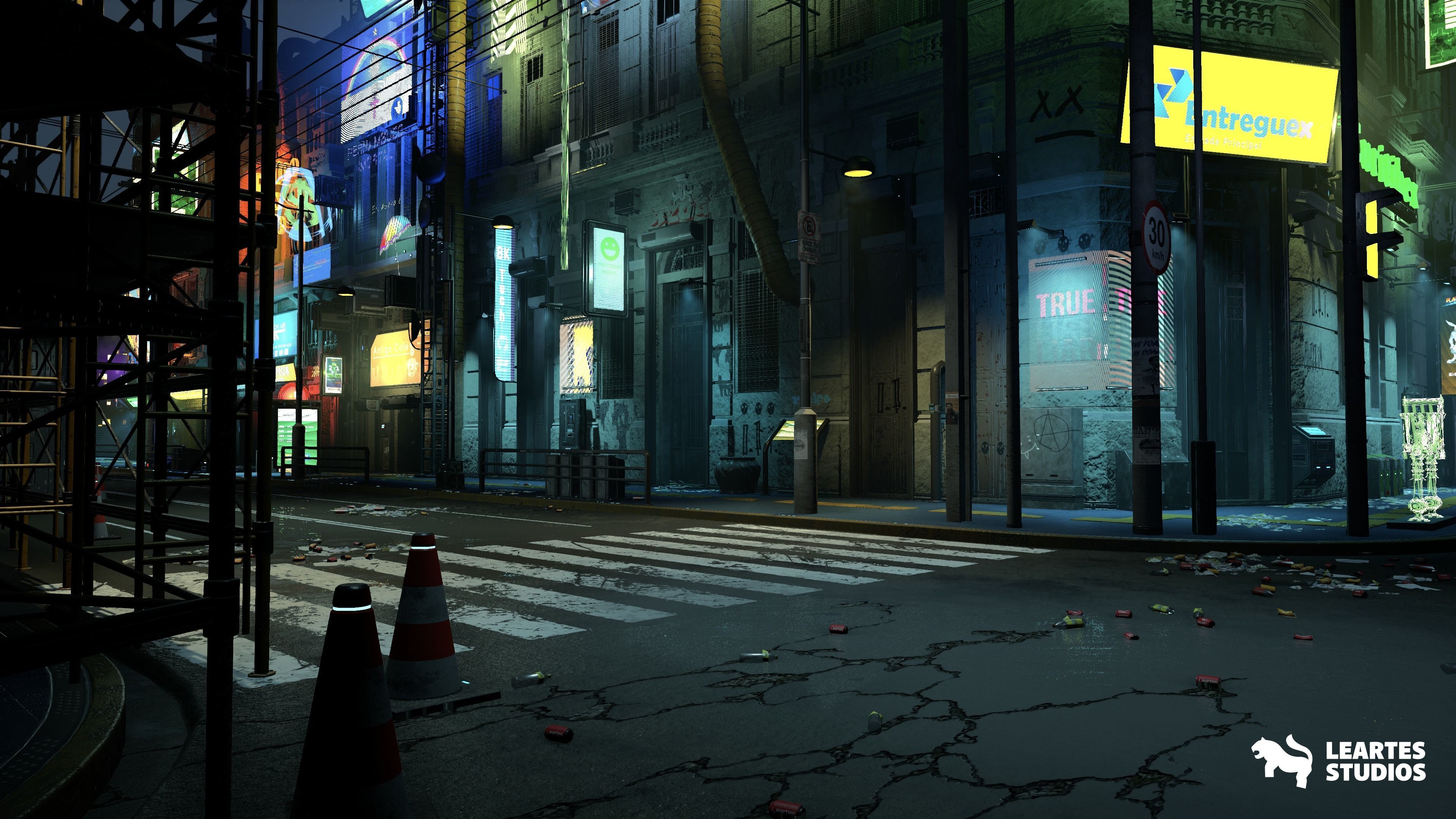 Cyberpunk City-Recife Environment Low-poly 3D model_10