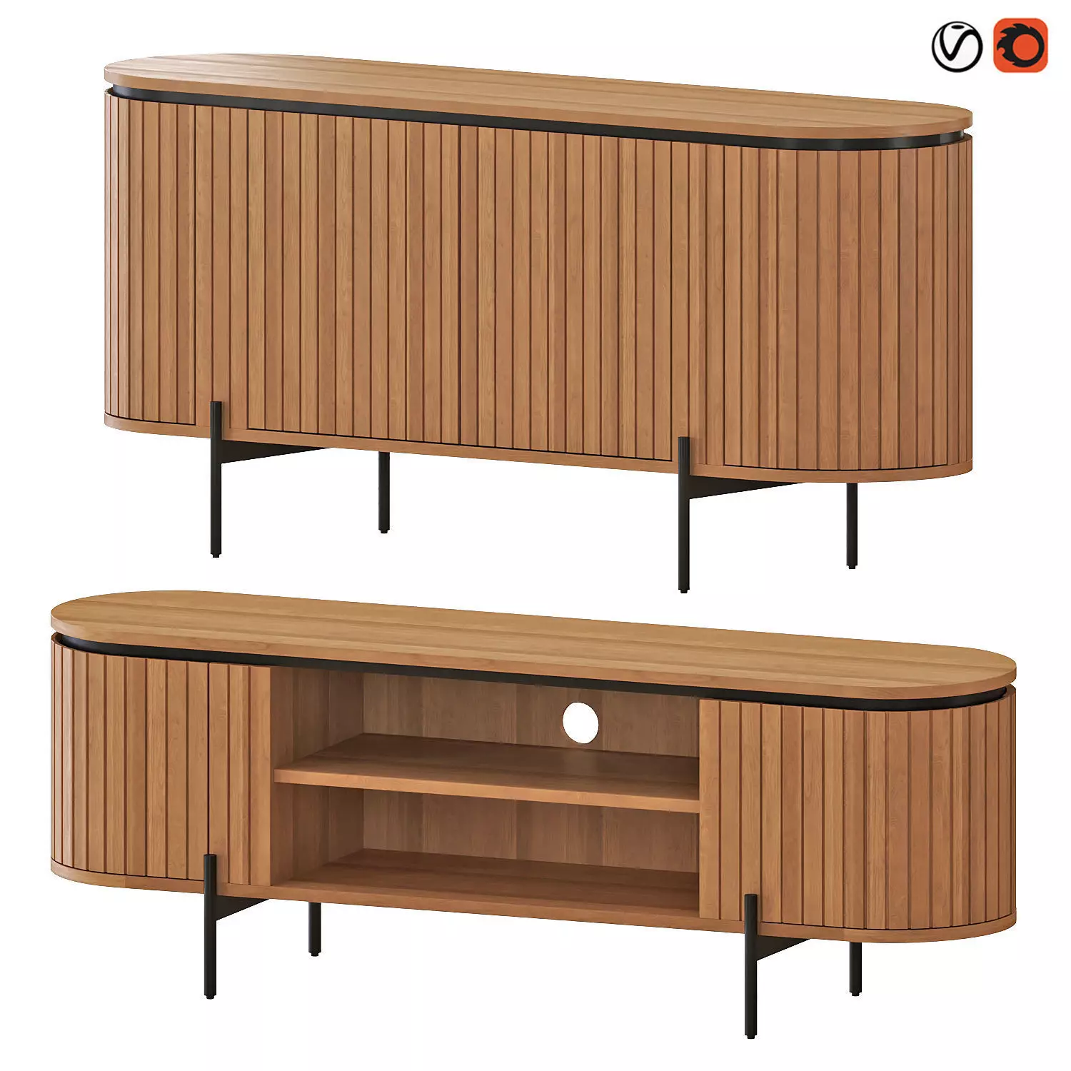 LICIA tv unit and sideboard 3D model