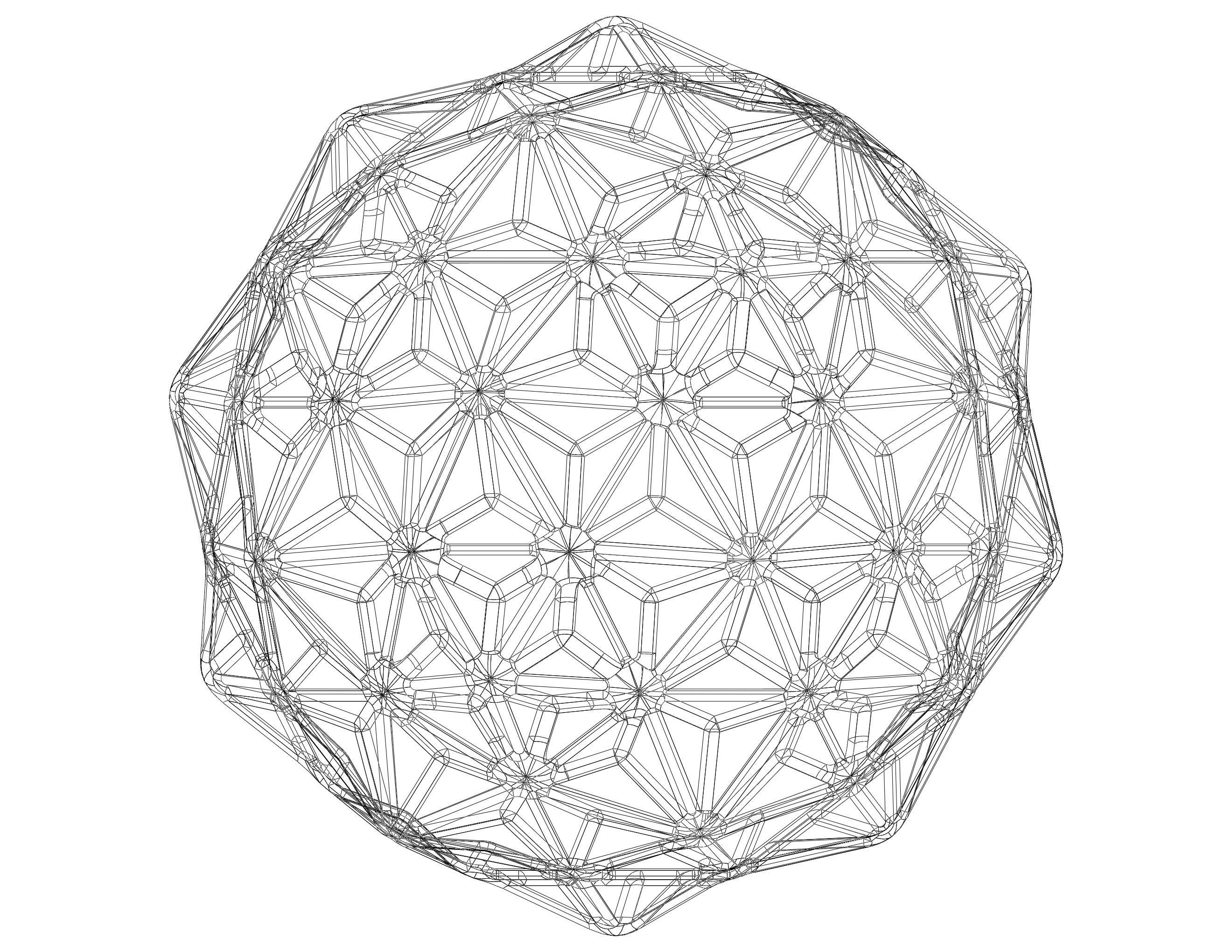 Wireframe Shape Geometric Diamond 3D print model_32