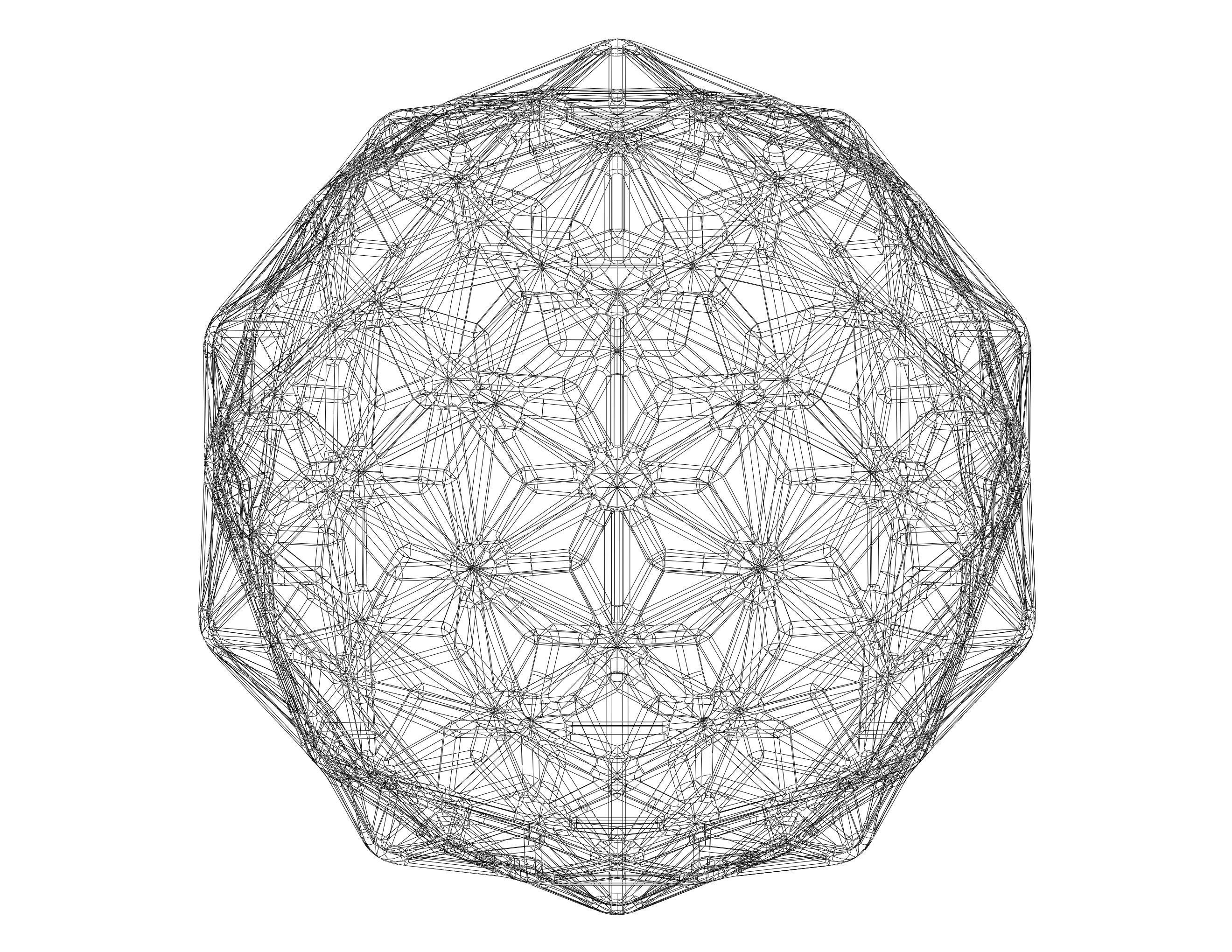Wireframe Shape Geometric Diamond 3D print model_20