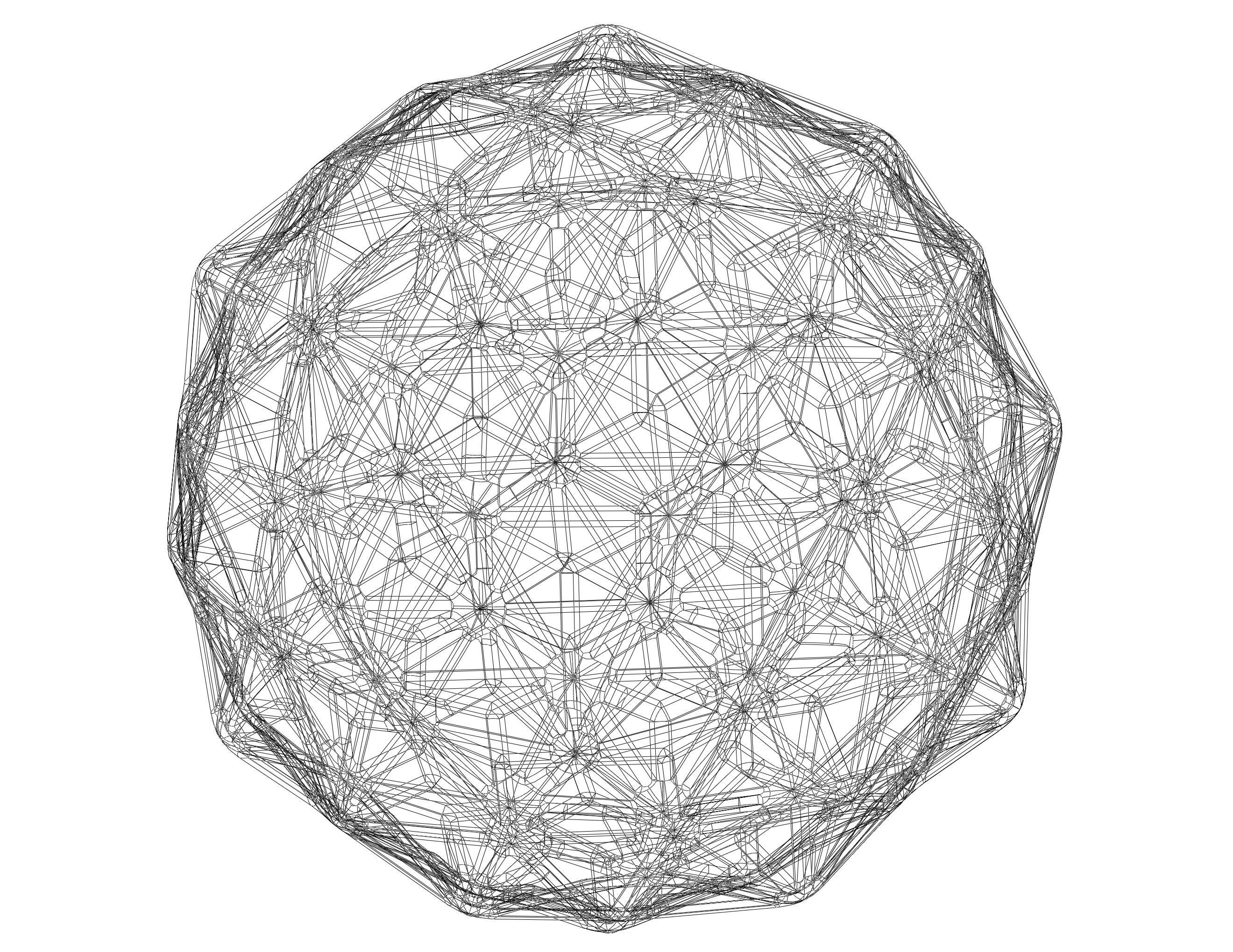 Wireframe Shape Geometric Diamond 3D print model_28