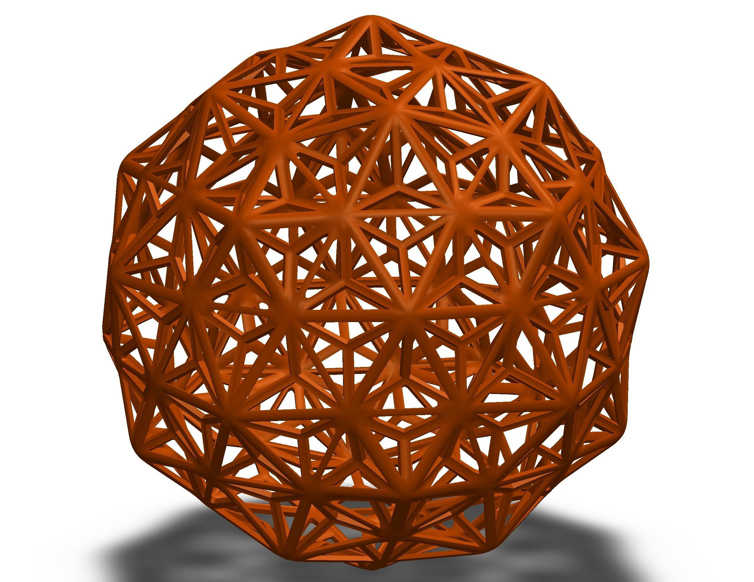 Wireframe Shape Geometric Diamond 3D print model_29
