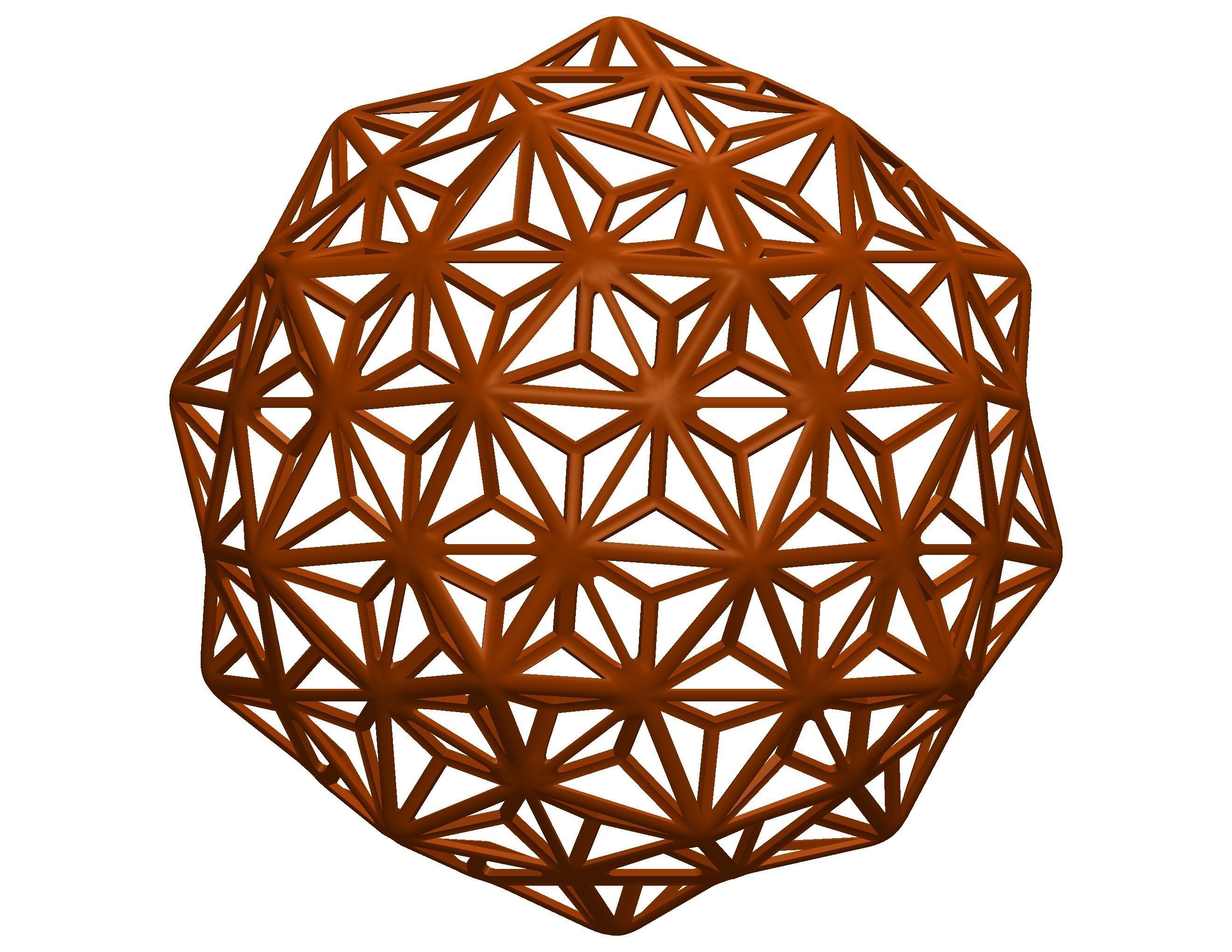 Wireframe Shape Geometric Diamond 3D print model_33