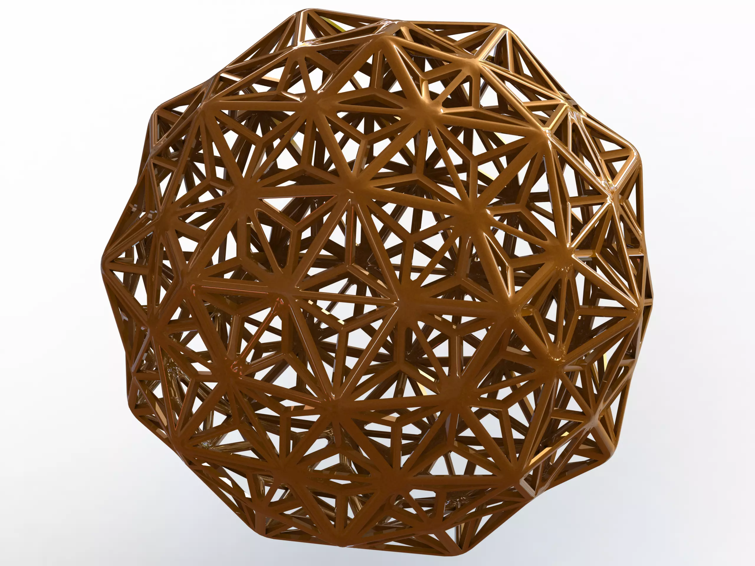 Wireframe Shape Geometric Diamond 3D print model_0