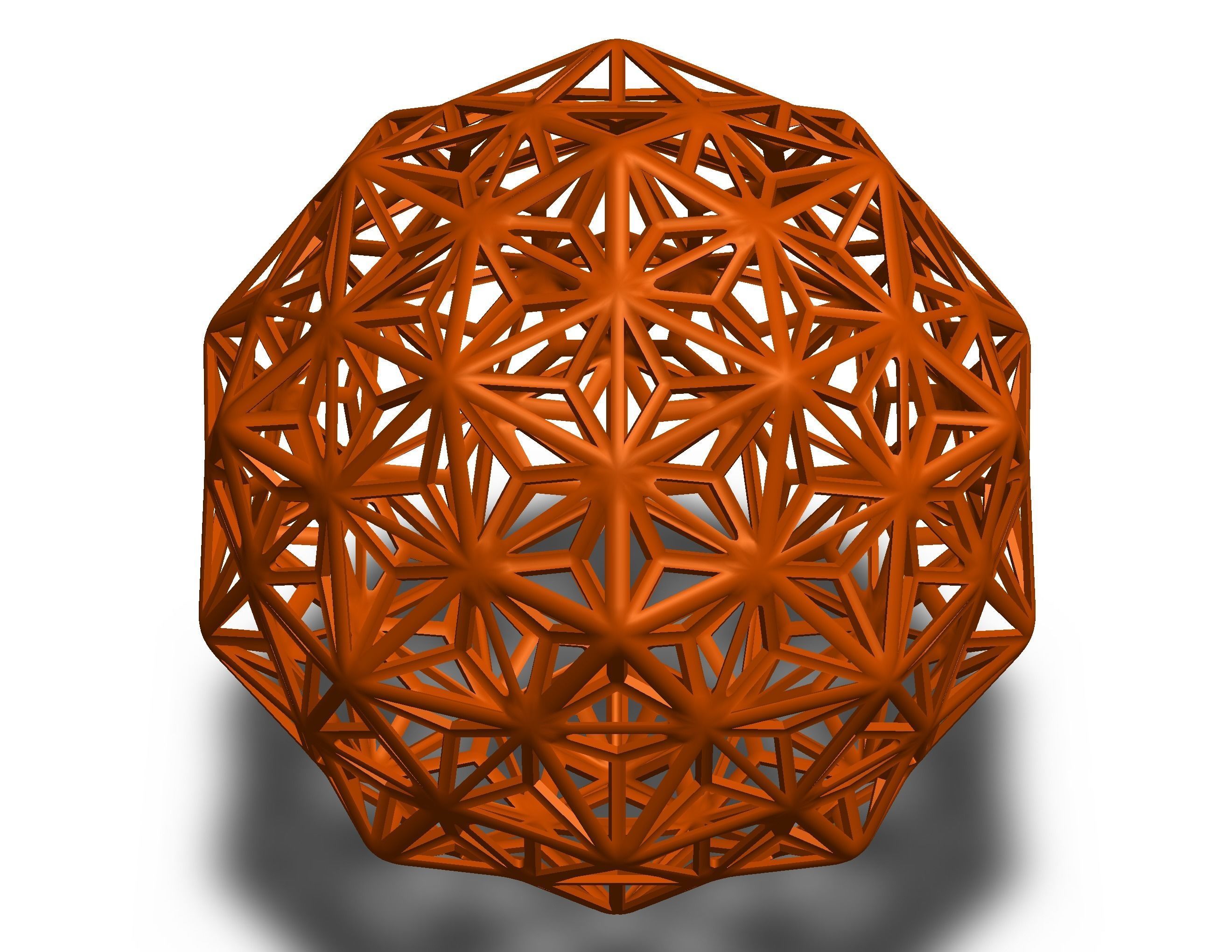 Wireframe Shape Geometric Diamond 3D print model_21