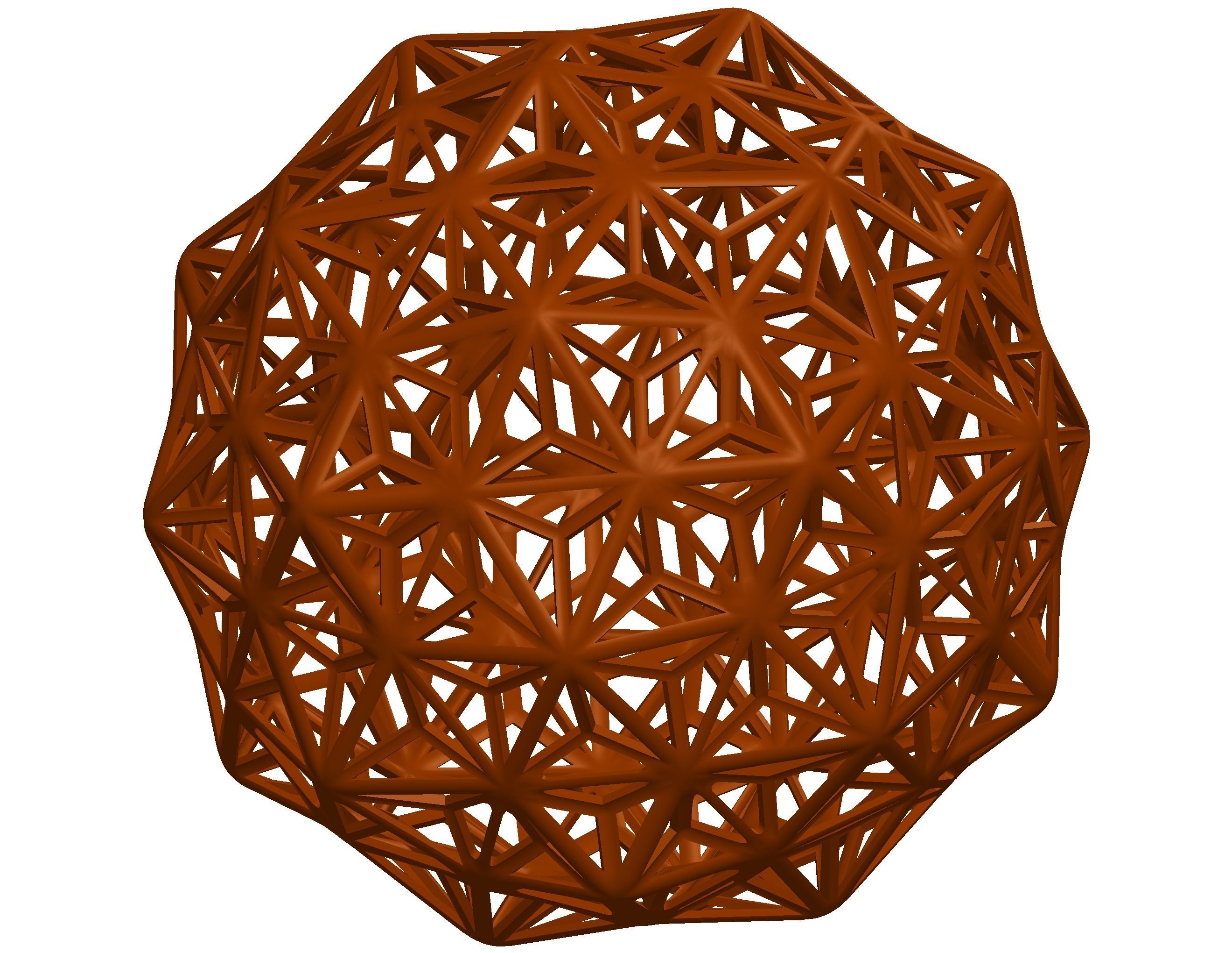 Wireframe Shape Geometric Diamond 3D print model_37