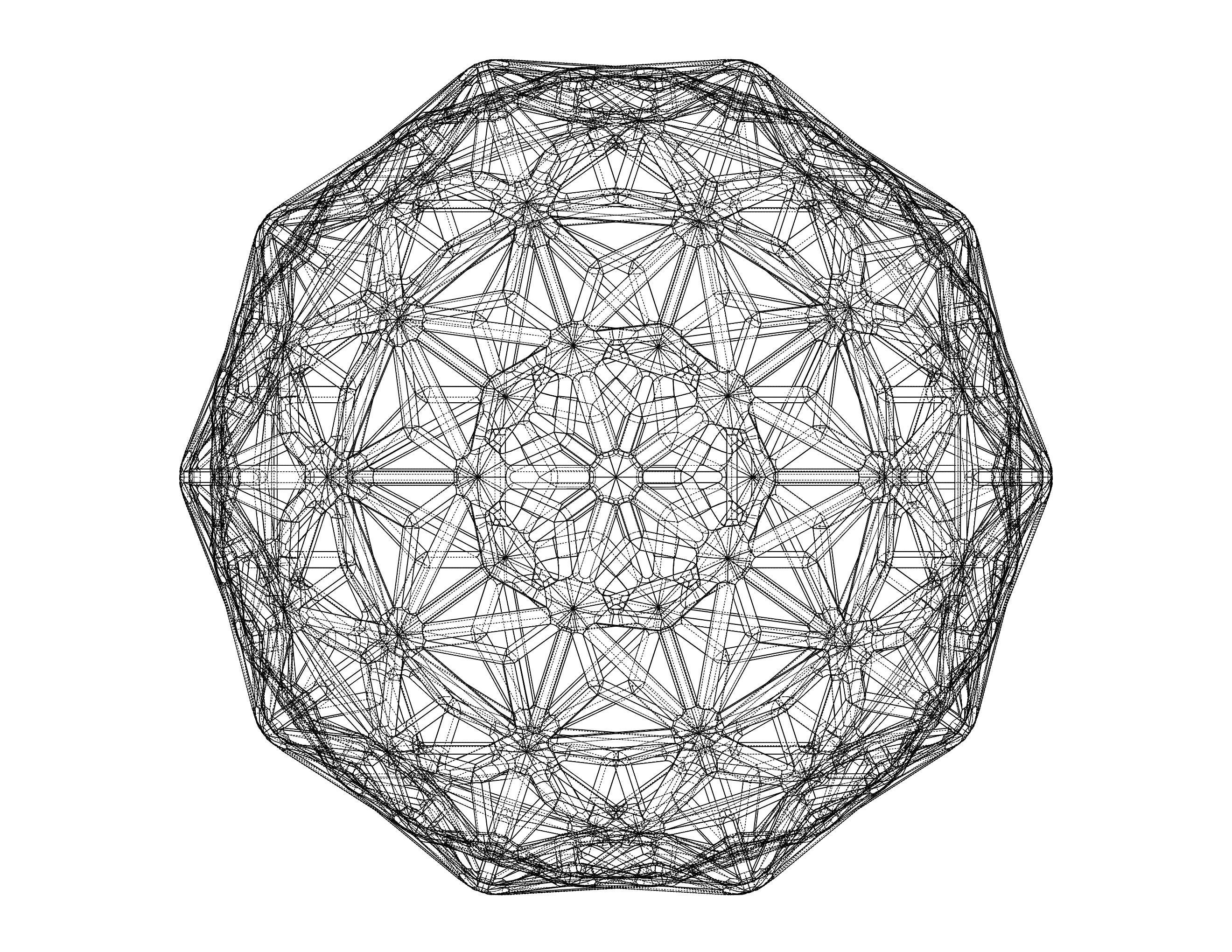 Wireframe Shape Geometric Diamond 3D print model_39