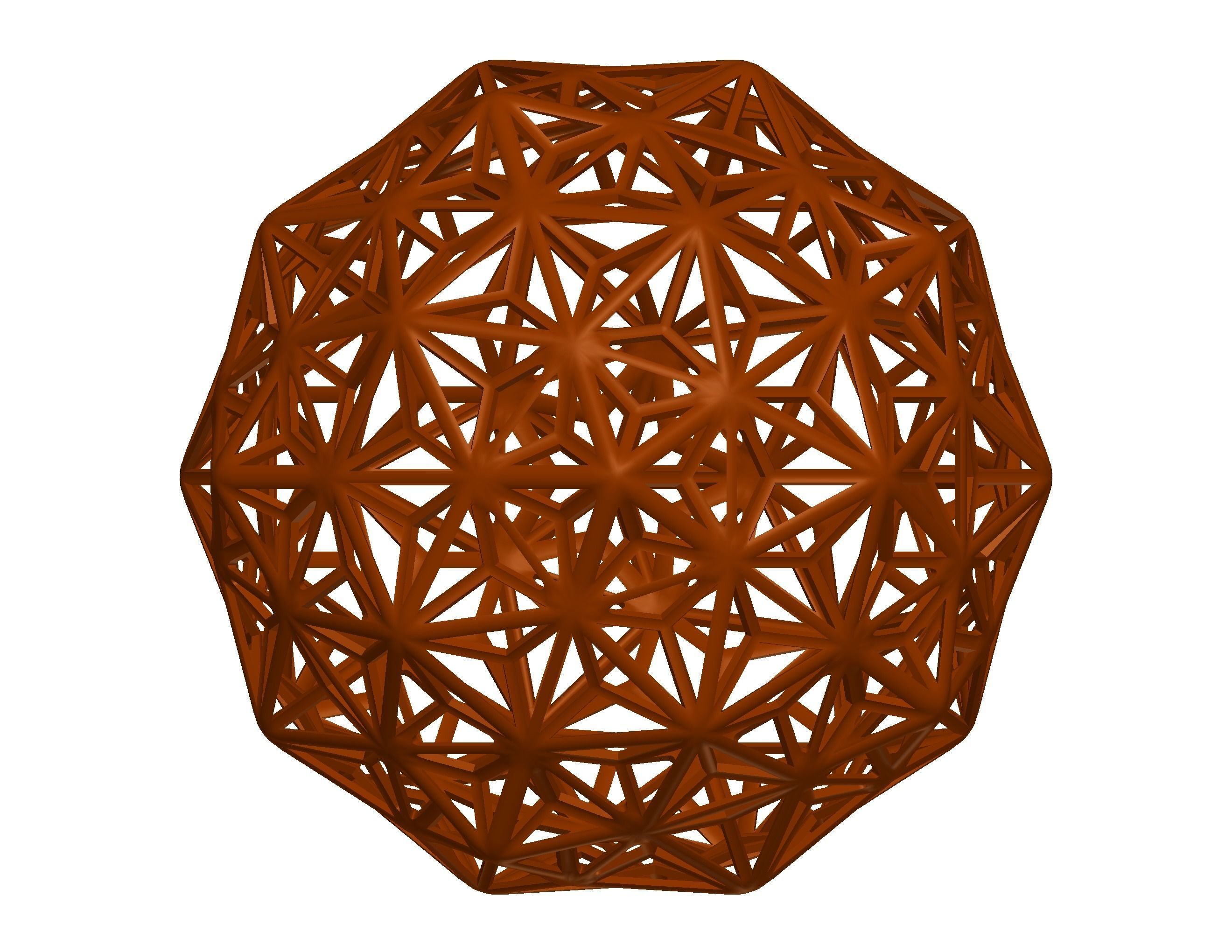 Wireframe Shape Geometric Diamond 3D print model_41