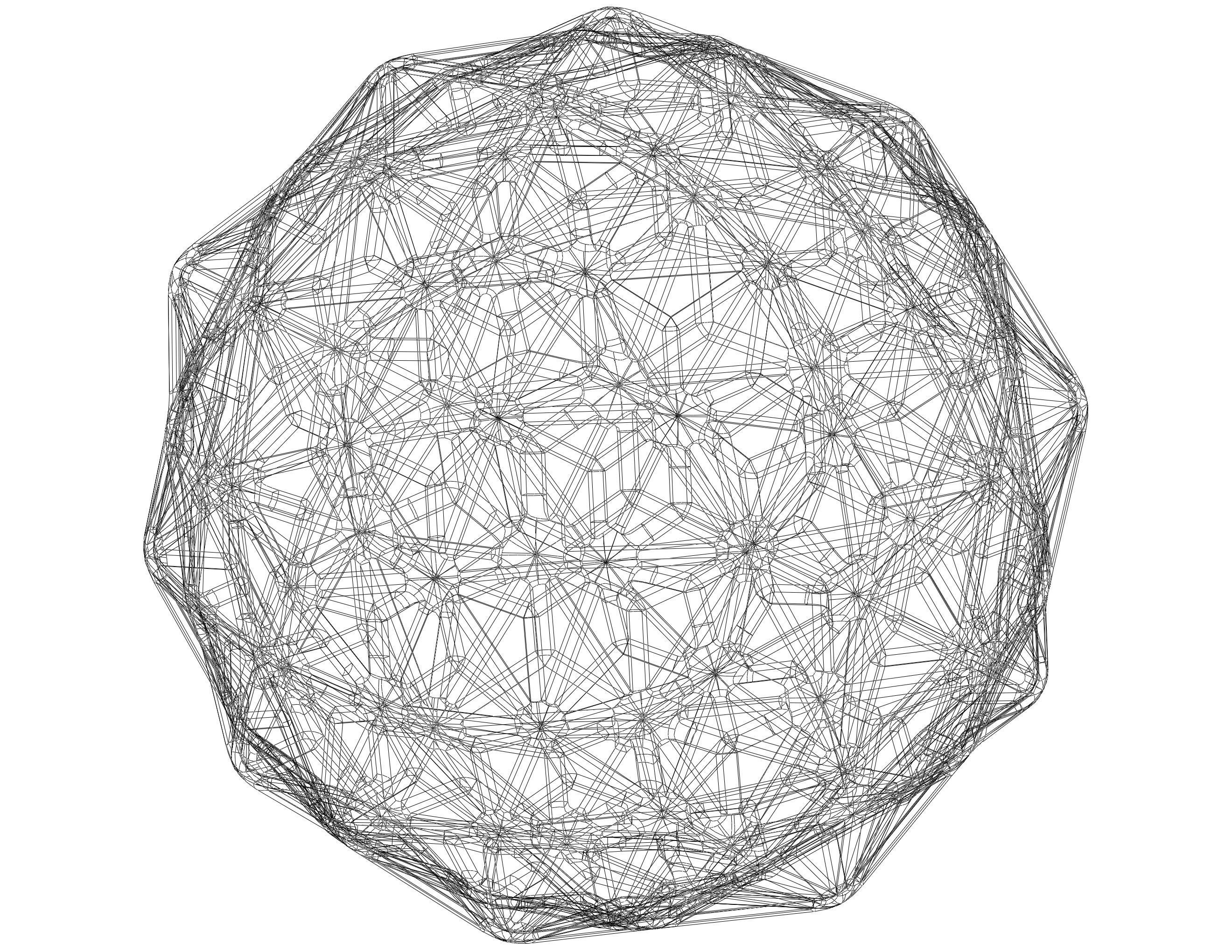 Wireframe Shape Geometric Diamond 3D print model_4