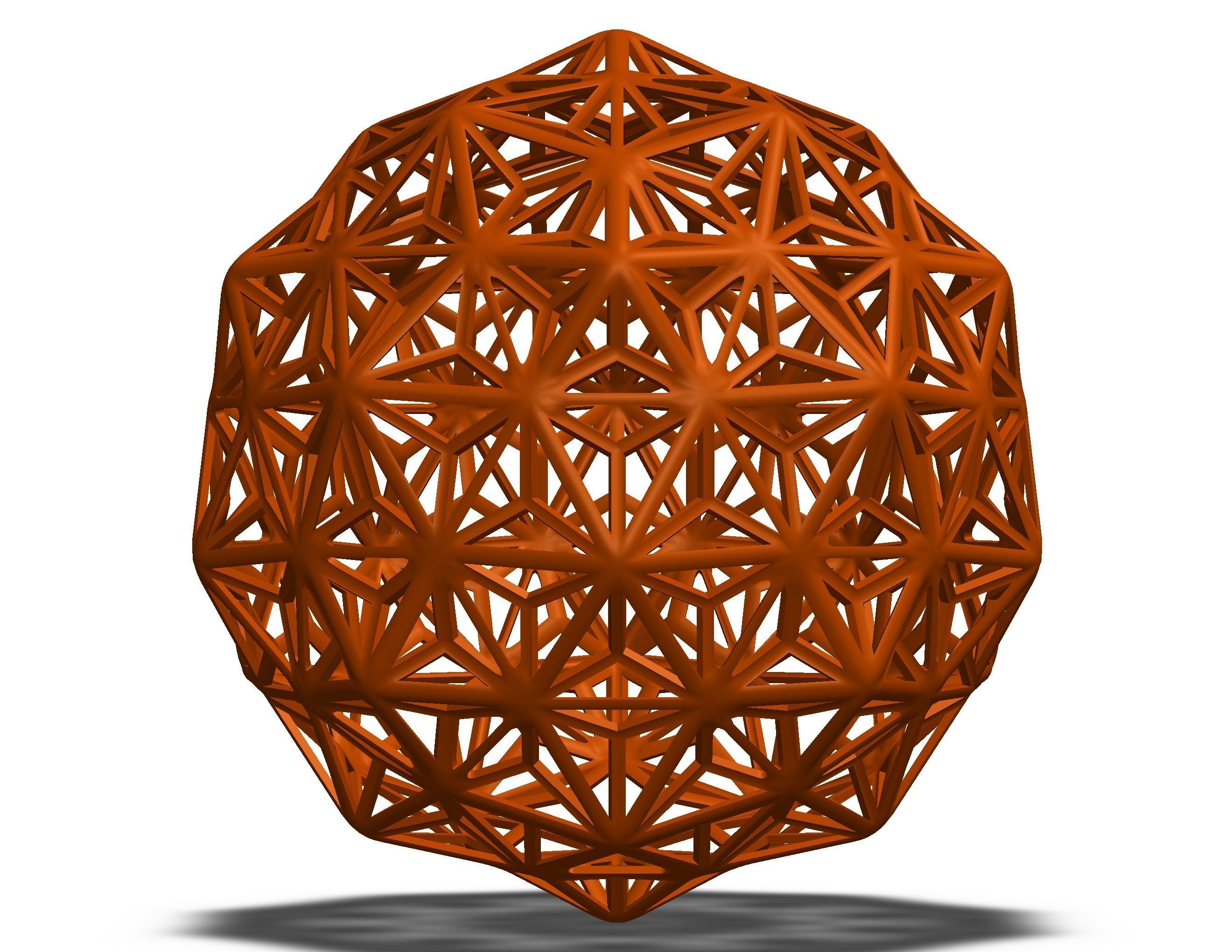 Wireframe Shape Geometric Diamond 3D print model_25