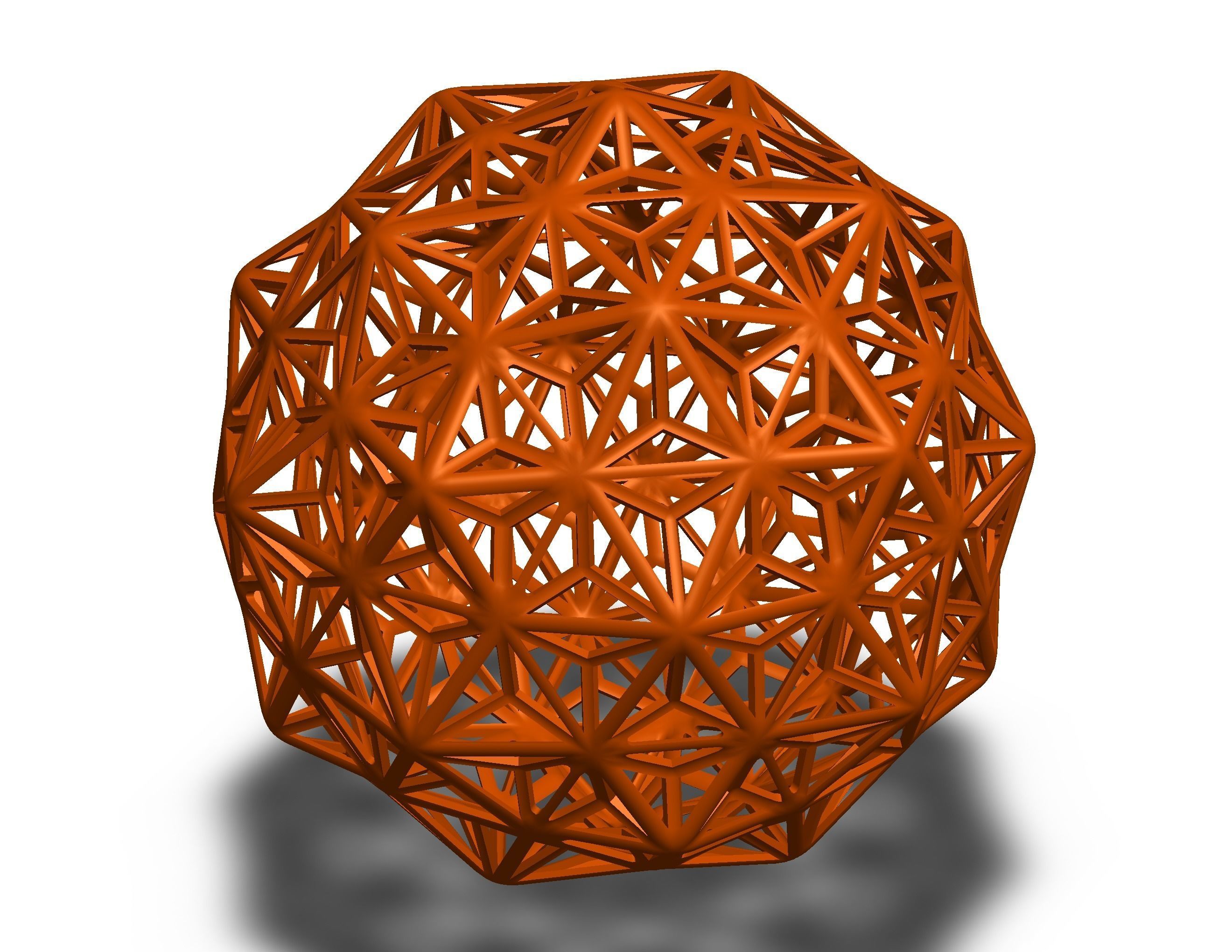 Wireframe Shape Geometric Diamond 3D print model_13
