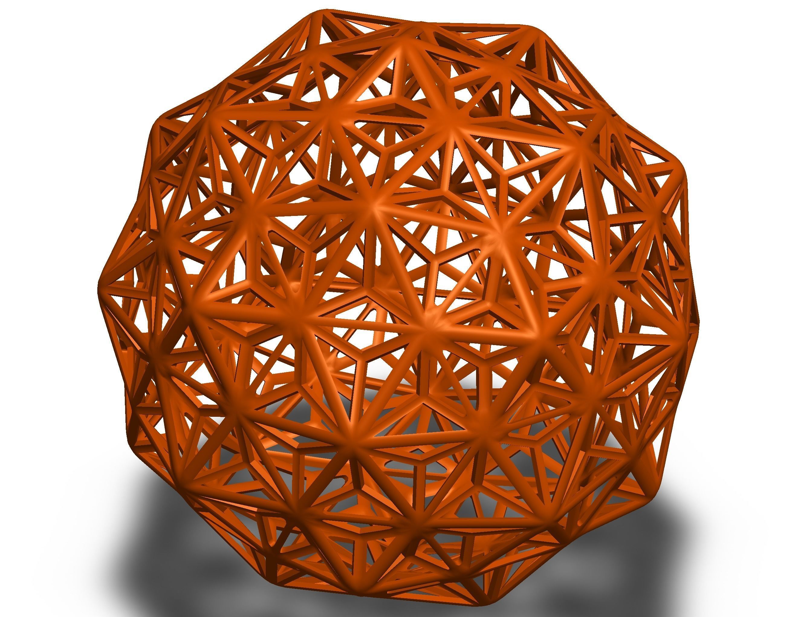Wireframe Shape Geometric Diamond 3D print model_9