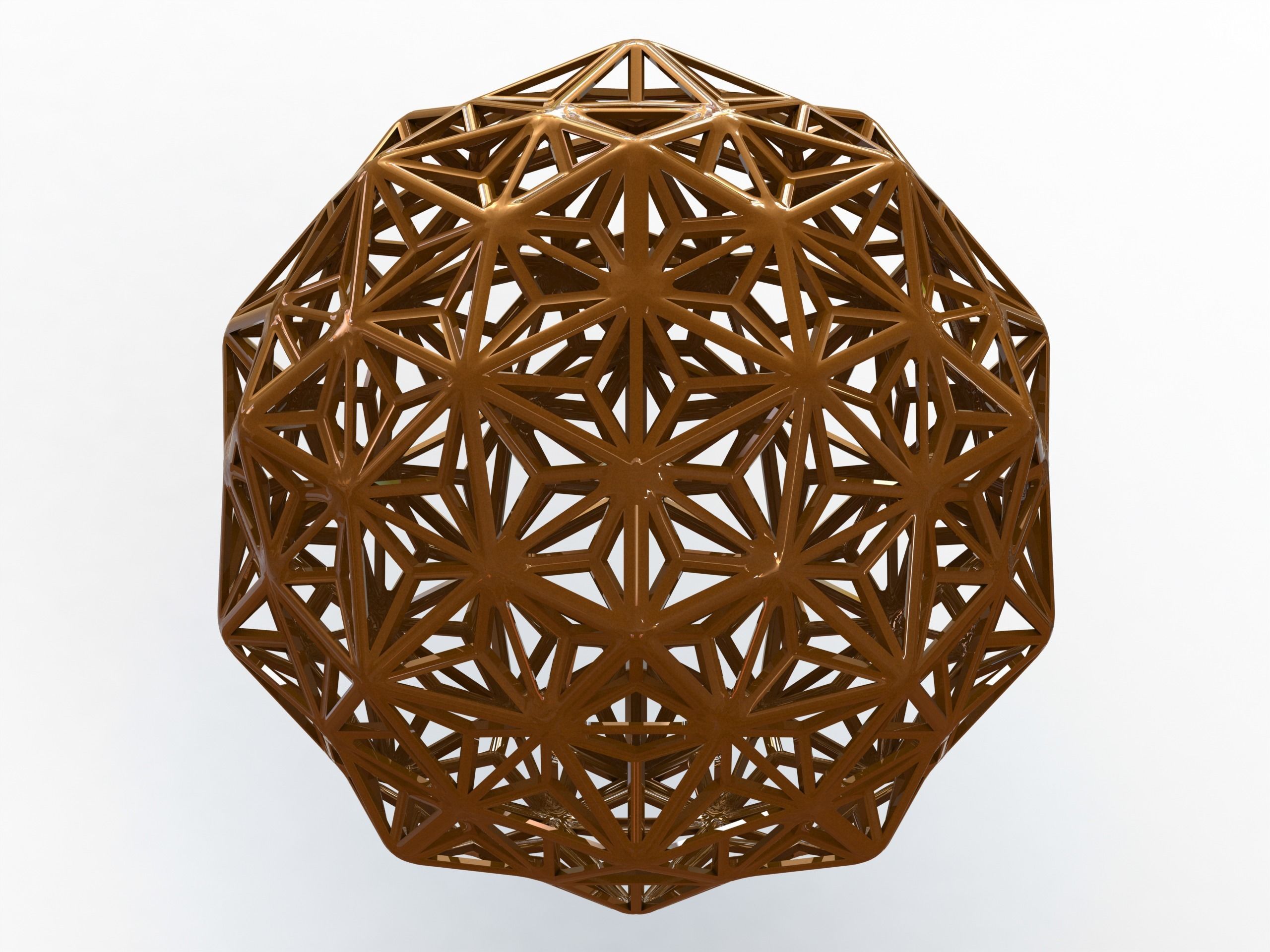 Wireframe Shape Geometric Diamond 3D print model_1