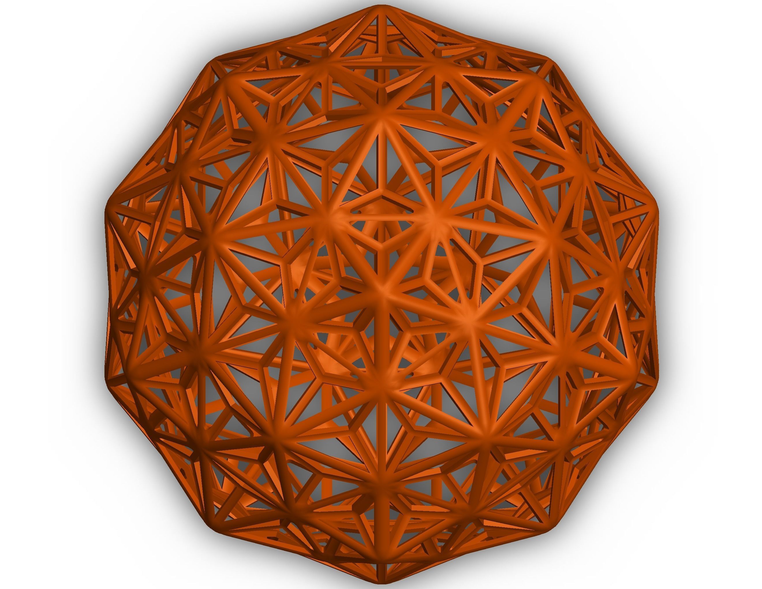 Wireframe Shape Geometric Diamond 3D print model_17