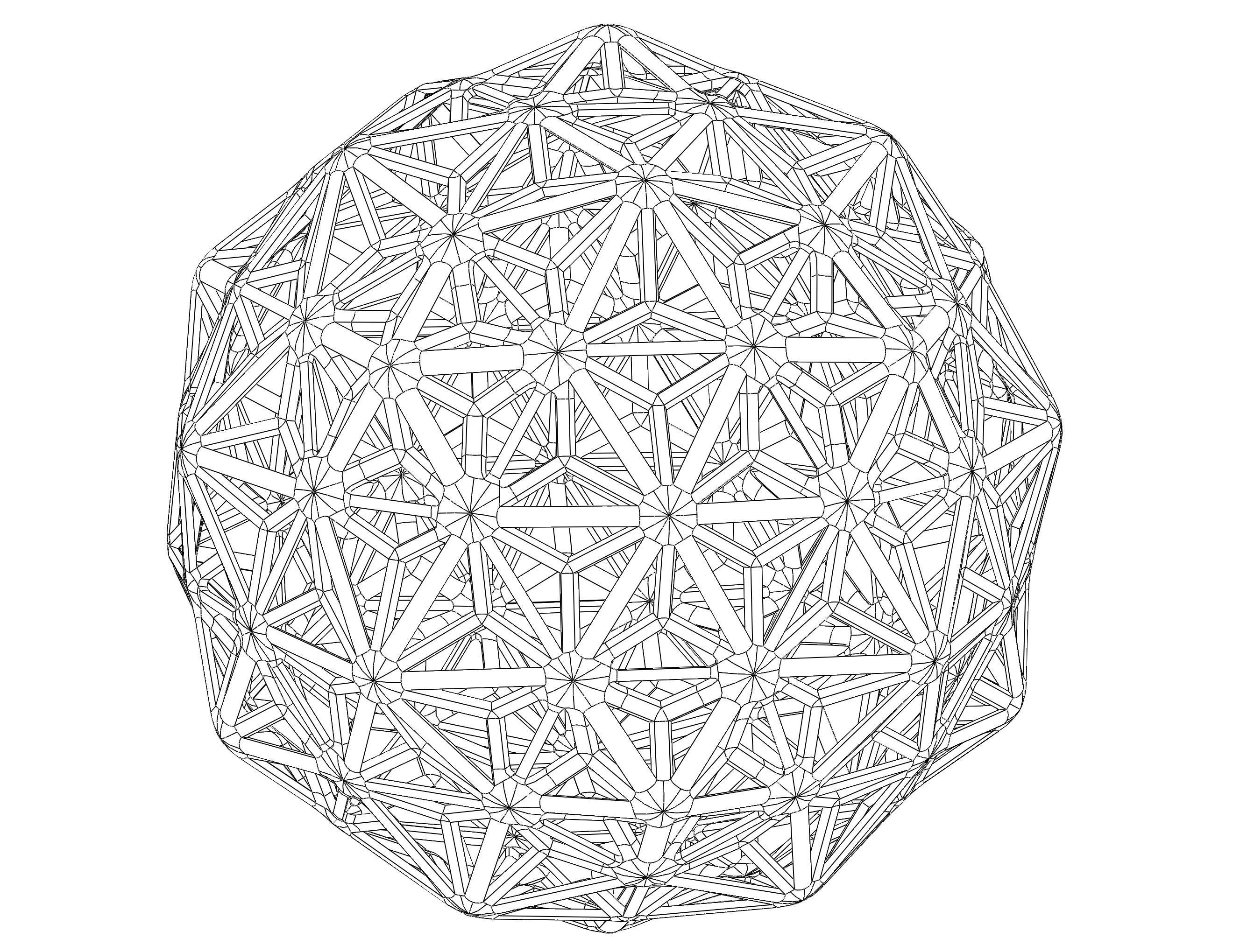 Wireframe Shape Geometric Diamond 3D print model_26