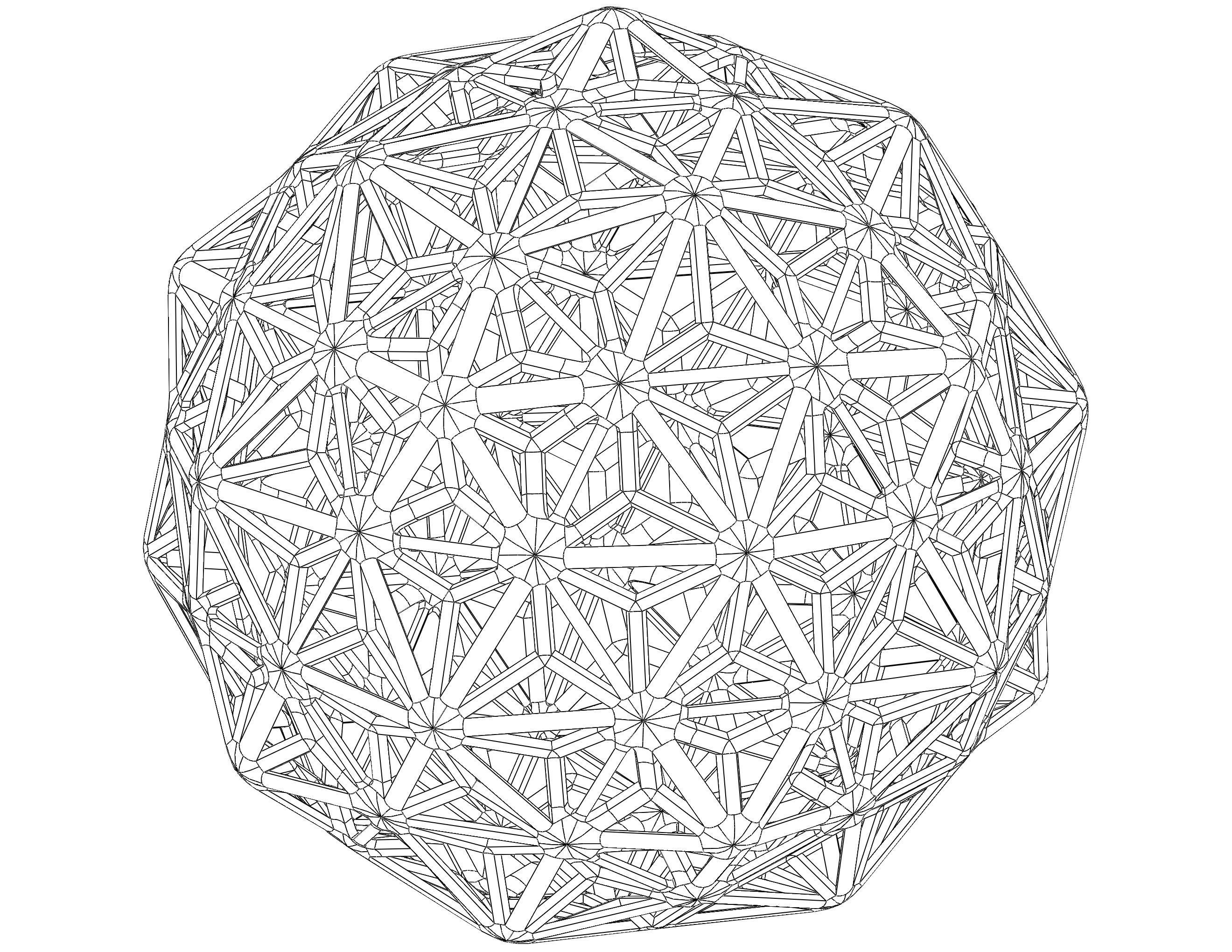 Wireframe Shape Geometric Diamond 3D print model_2