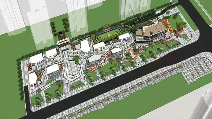 SHOPPING MALL LANDSCAPE ARCHITECTURE