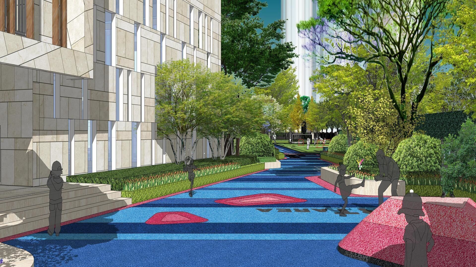 SHOPPING MALL LANDSCAPE ARCHITECTURE 3D model_8