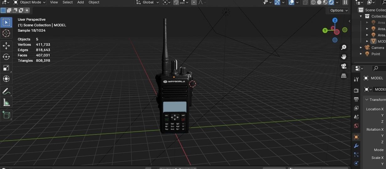 MOTOROLA DP4801E RADIO 3D model_9