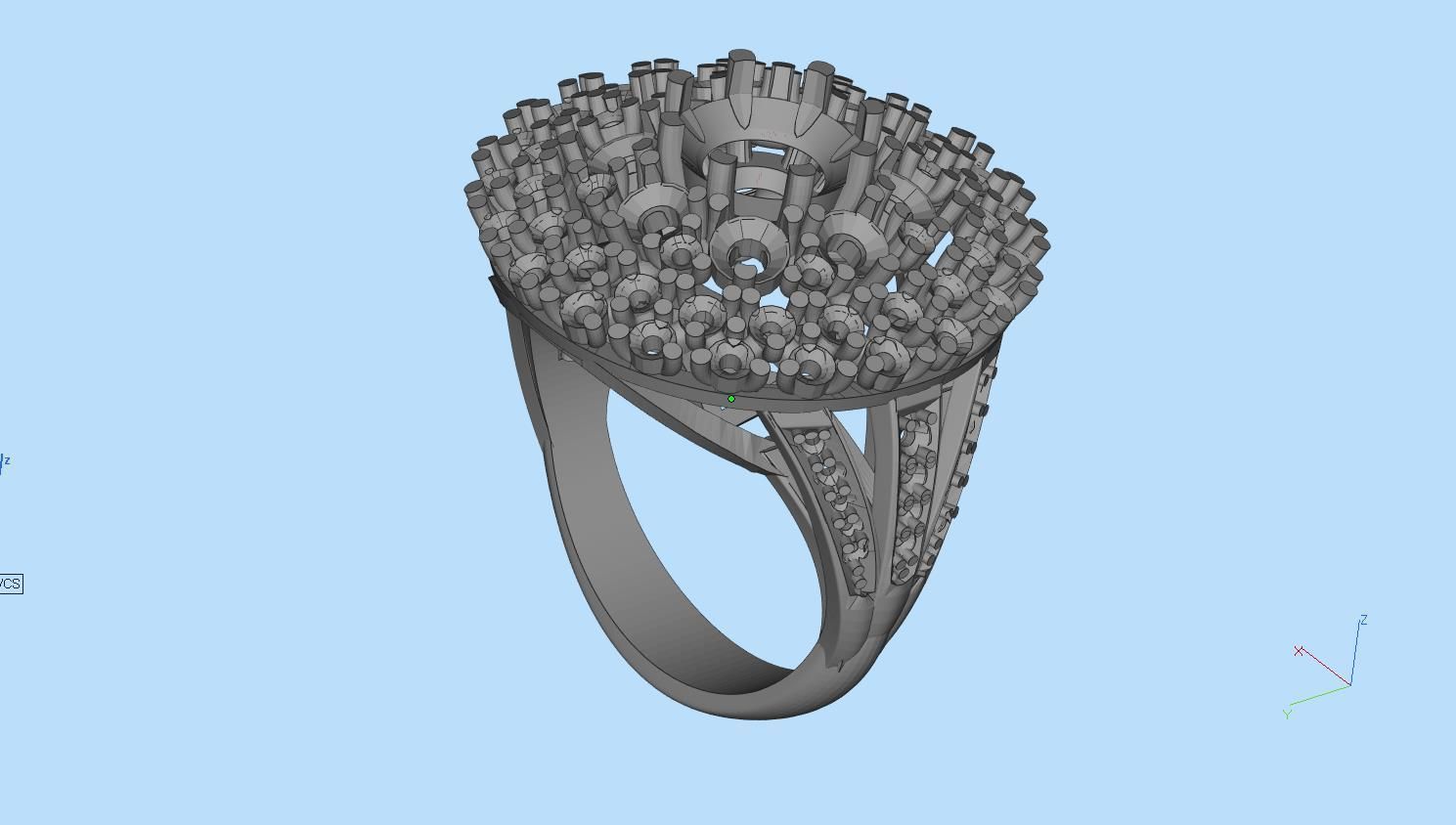 ring gold 3D print model_9