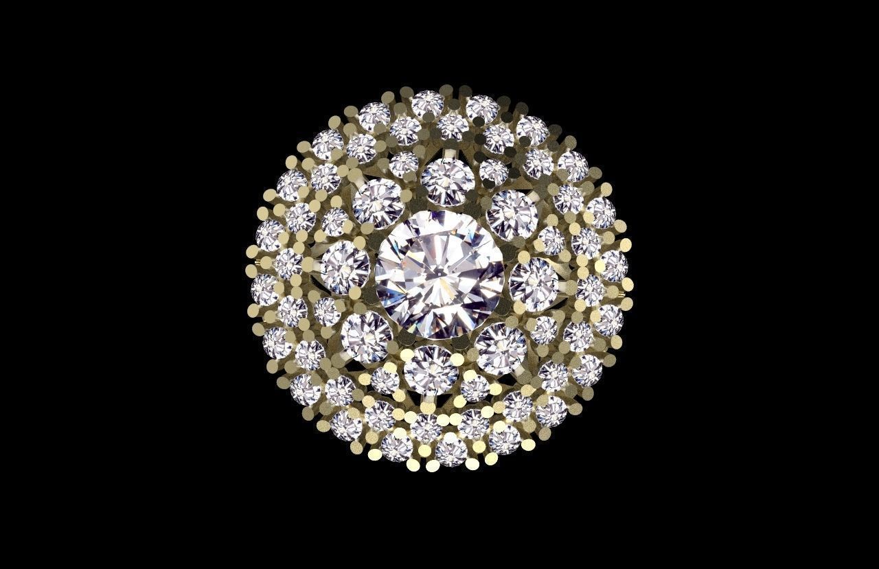 ring gold 3D print model_35