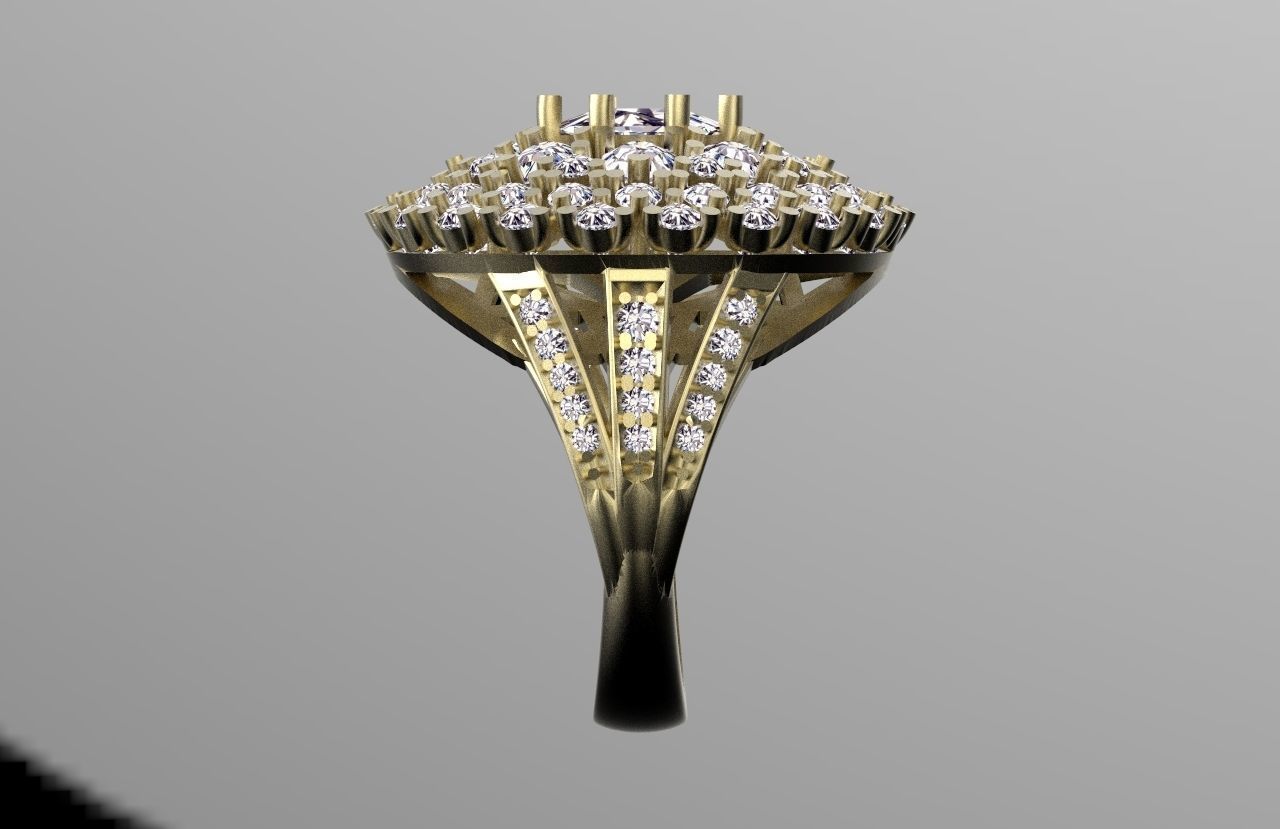 ring gold 3D print model_33