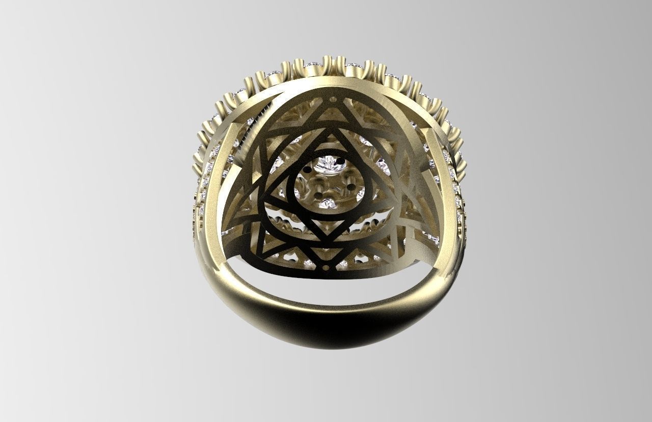 ring gold 3D print model_2