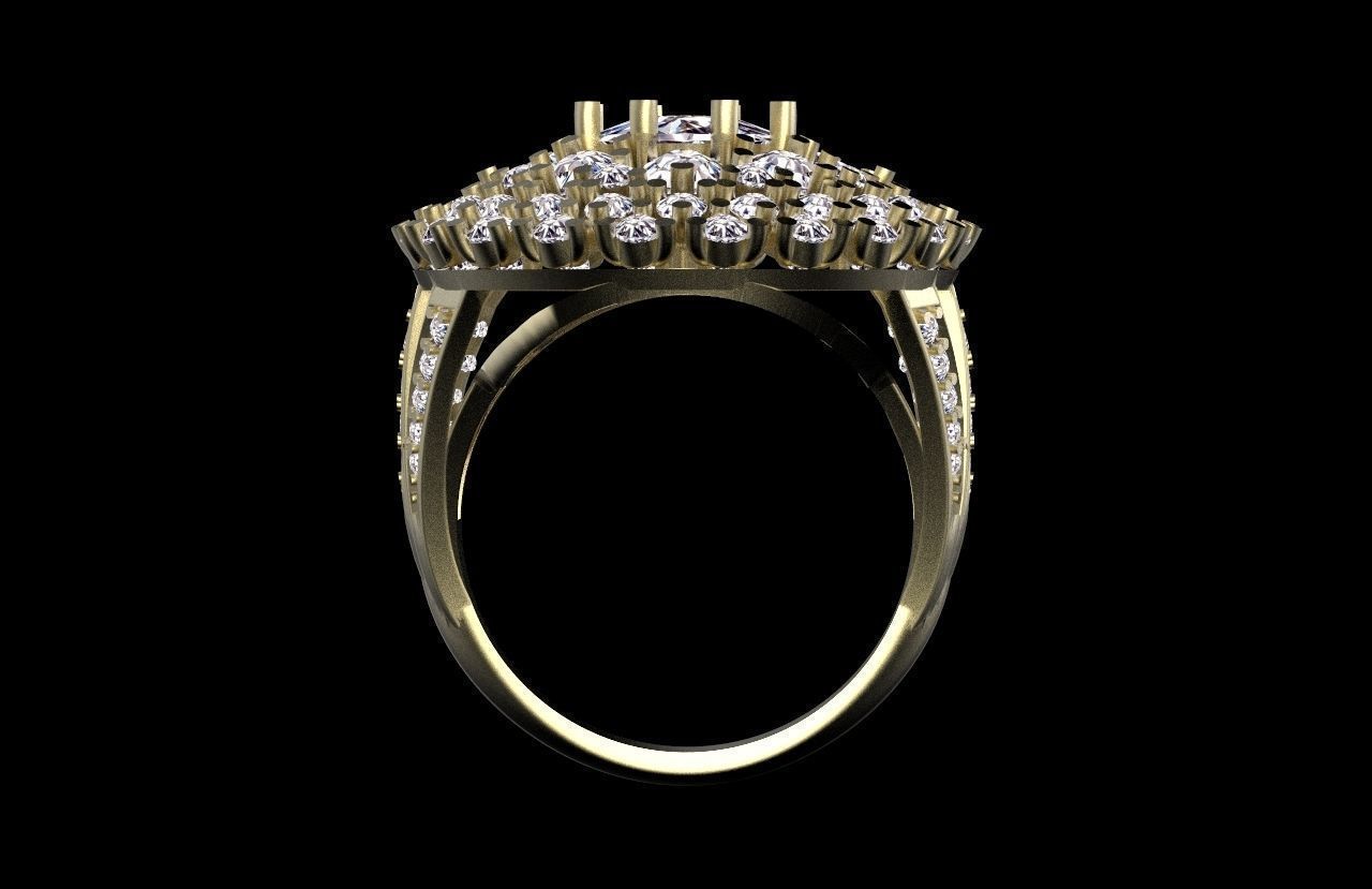 ring gold 3D print model_1