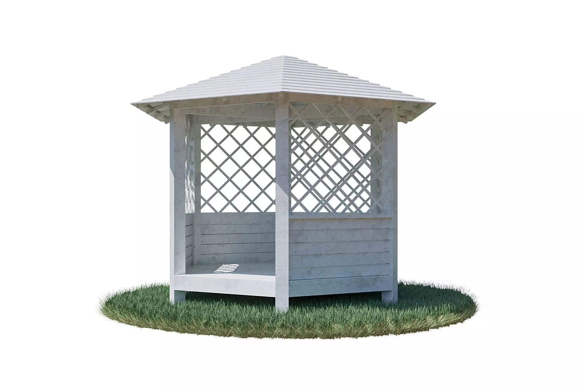 Wooden Garden Kiosk 3D model