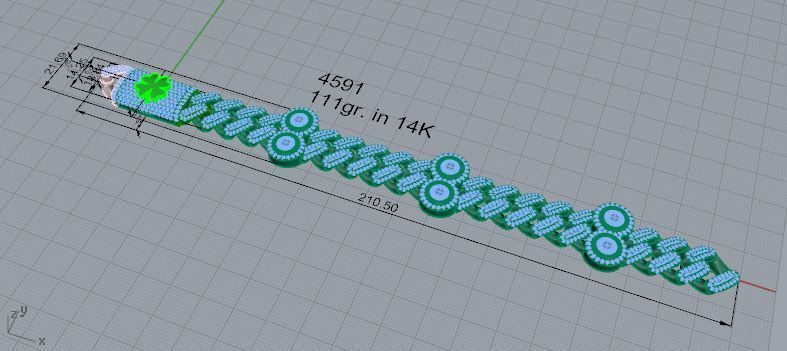 Chain Bracelet 4591 3D print model_7