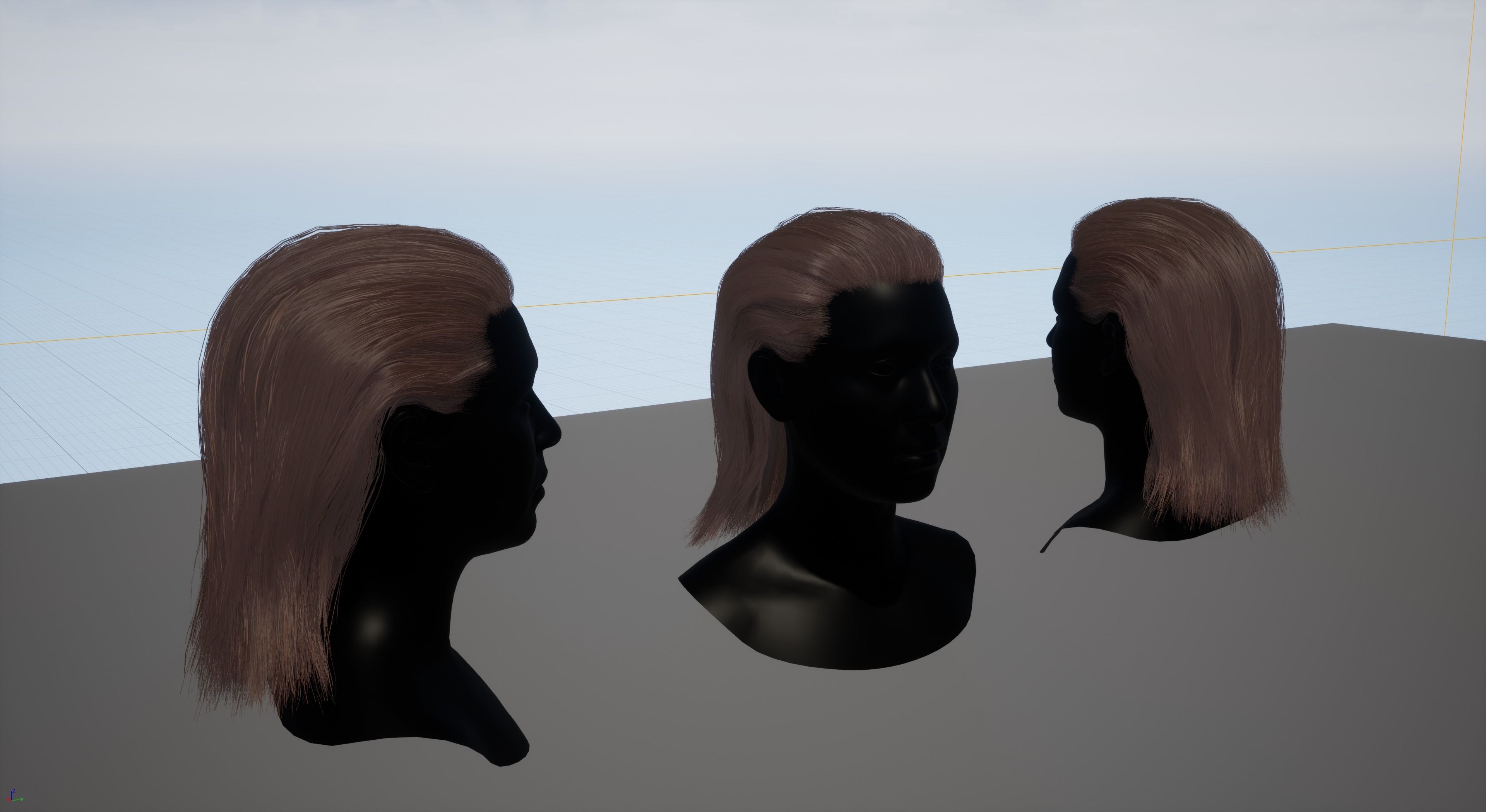 Pack real time hairstyles part 2 Low-poly 3D model_13
