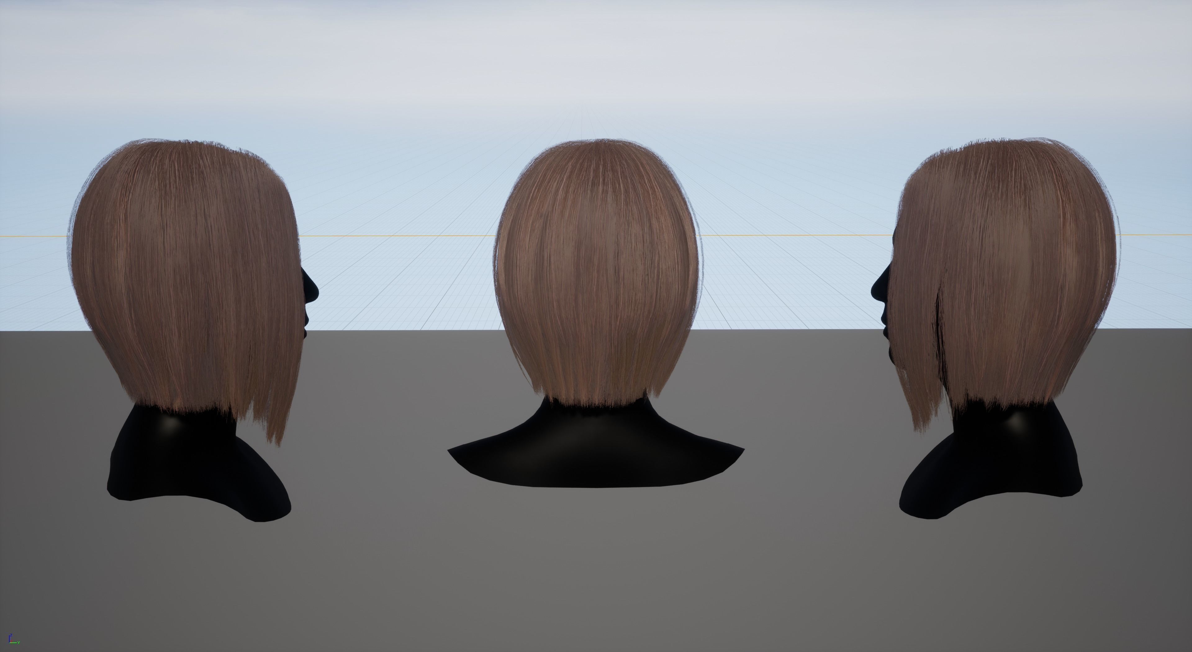 Pack real time hairstyles part 2 Low-poly 3D model_11