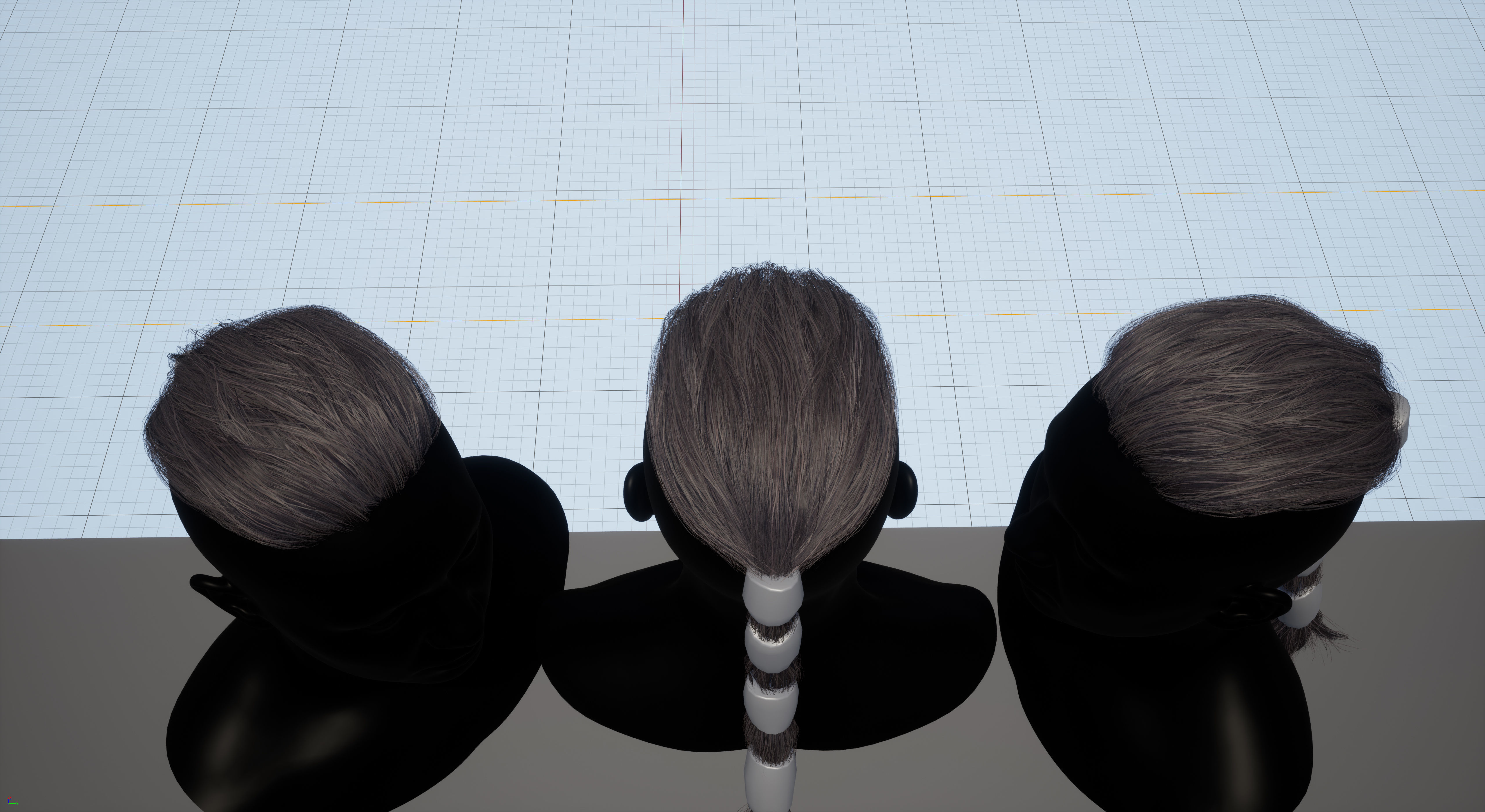 Pack real time hairstyles part 2 Low-poly 3D model_21