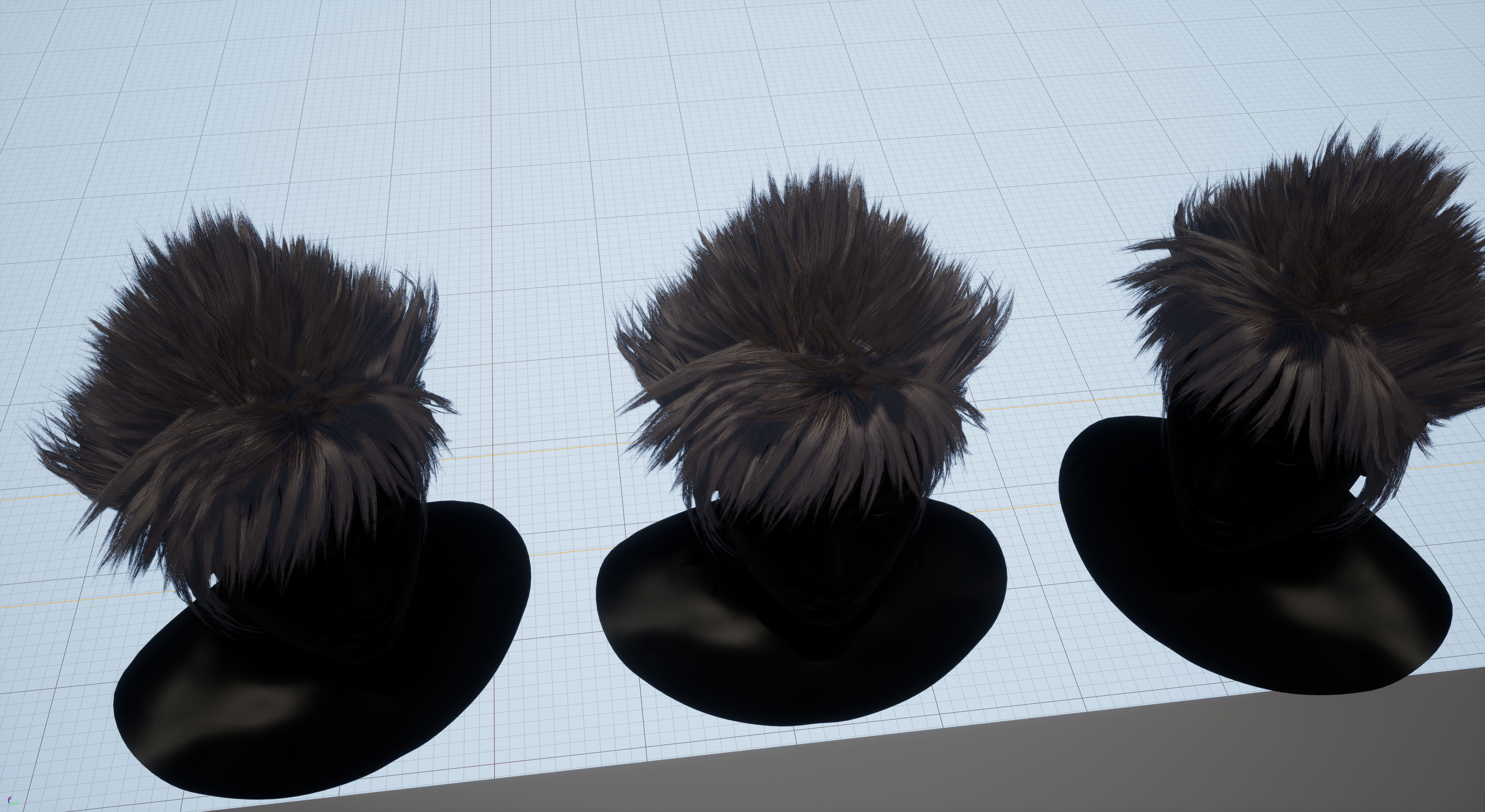 Pack real time hairstyles part 2 Low-poly 3D model_35