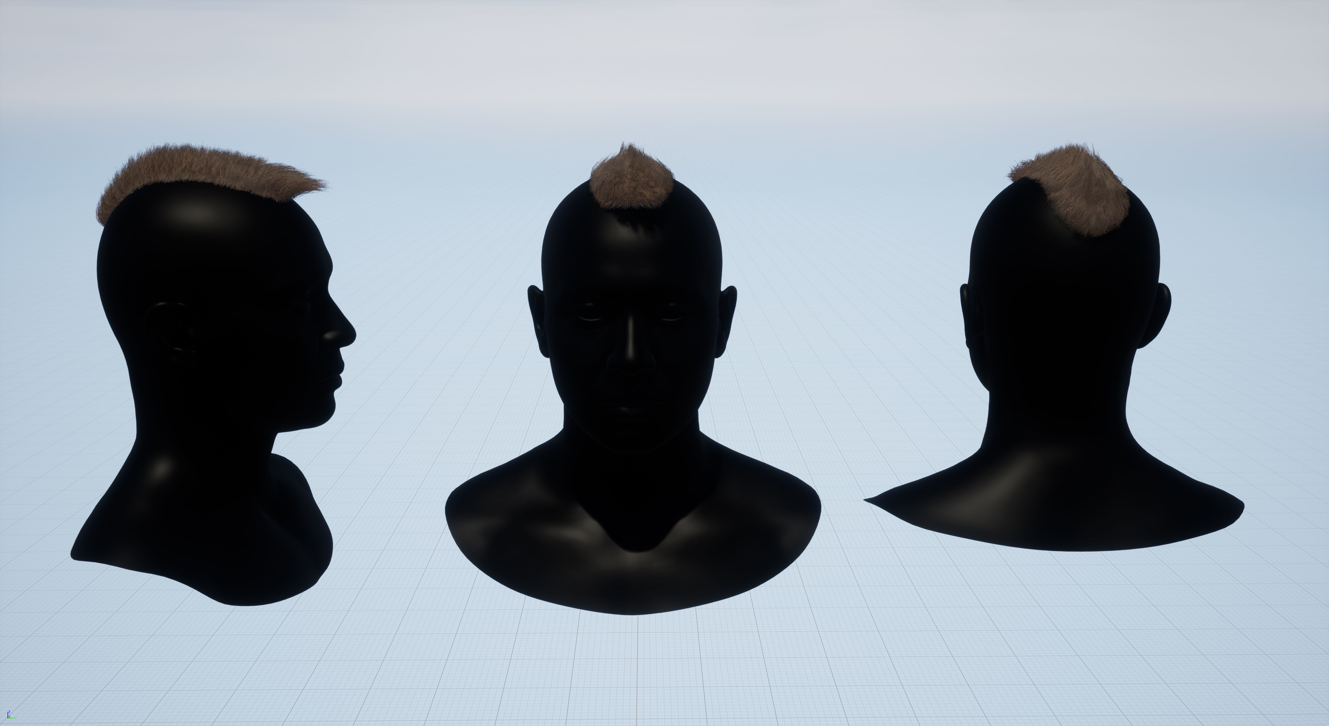Pack real time hairstyles part 2 Low-poly 3D model_24