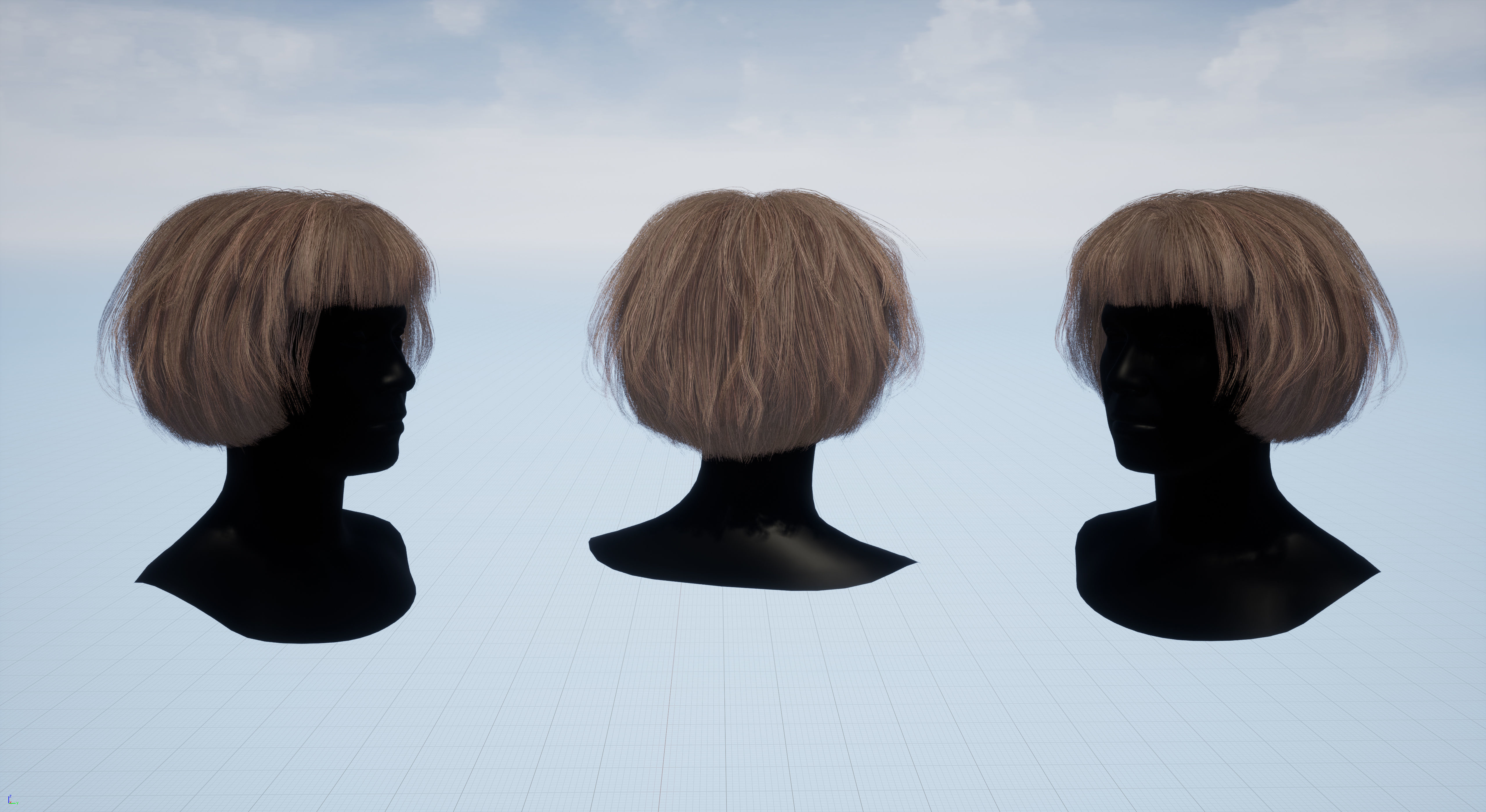 Pack real time hairstyles part 2 Low-poly 3D model_28