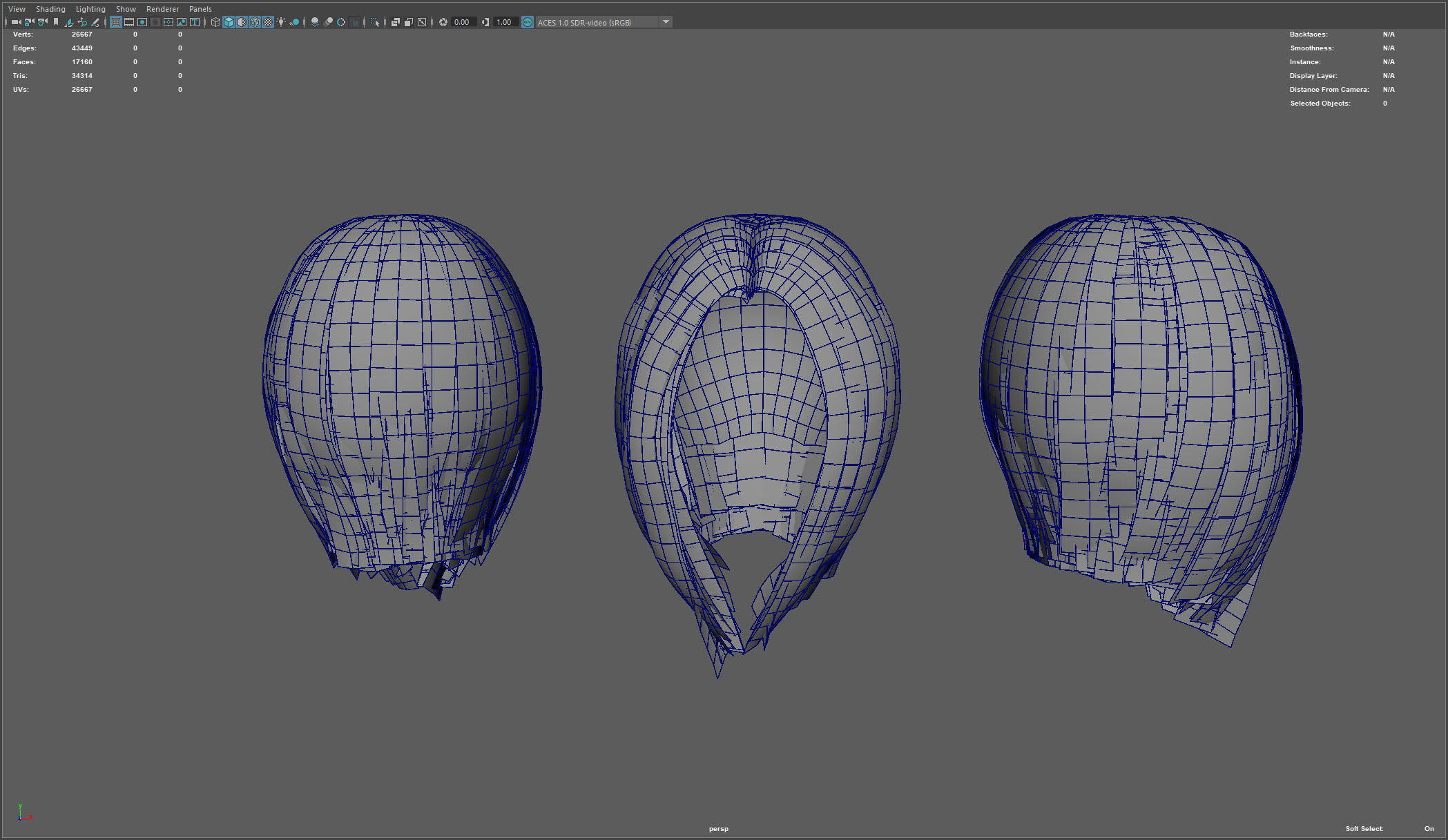 Pack real time hairstyles part 2 Low-poly 3D model_37