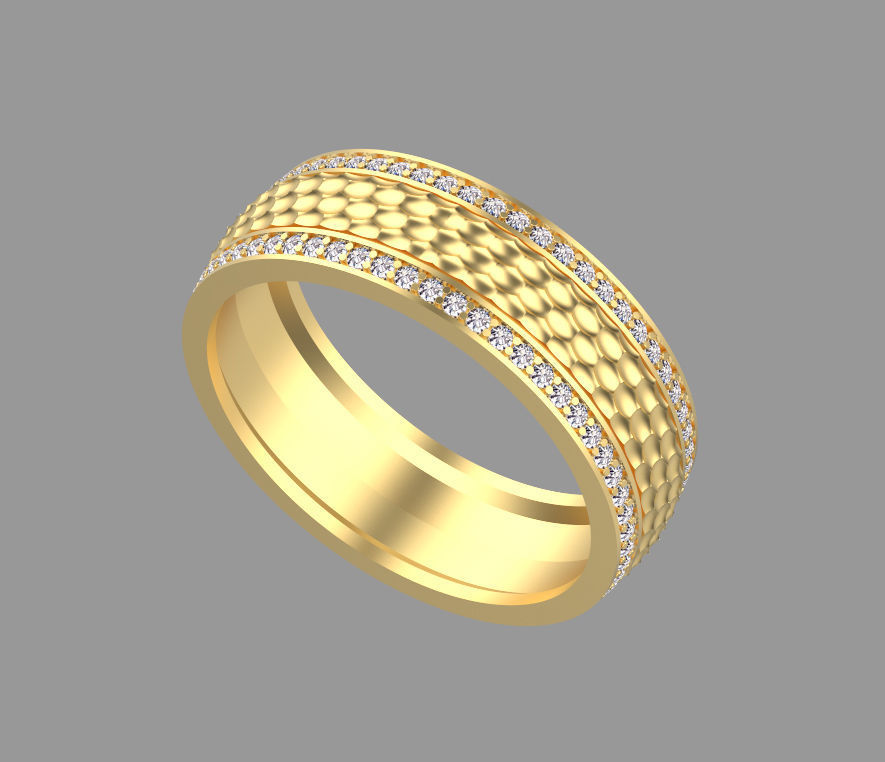 ring gold 3D print model_31