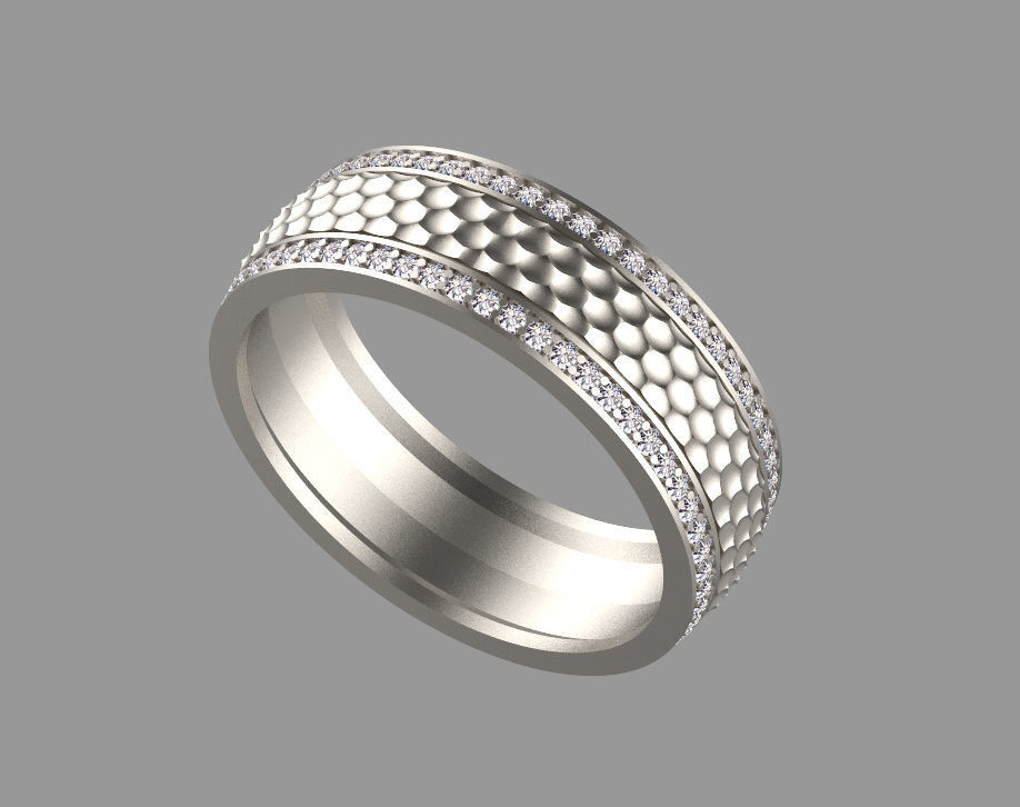 ring gold 3D print model_29
