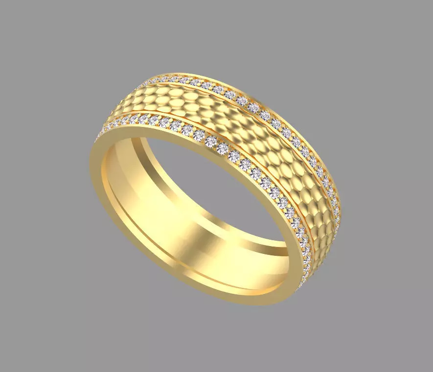 ring gold 3D print model_0