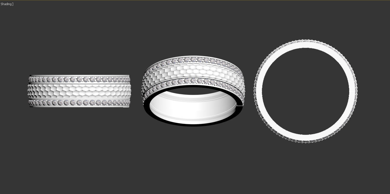 ring gold 3D print model_24