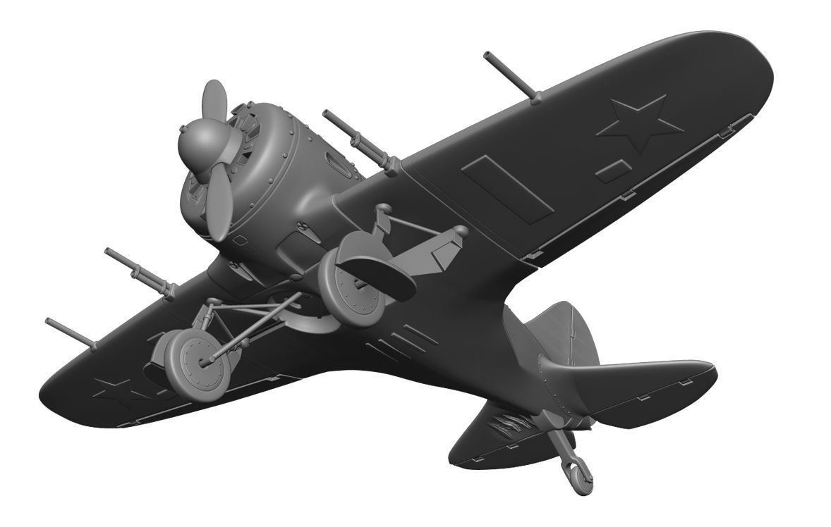Airplane I-16 3D print model_10